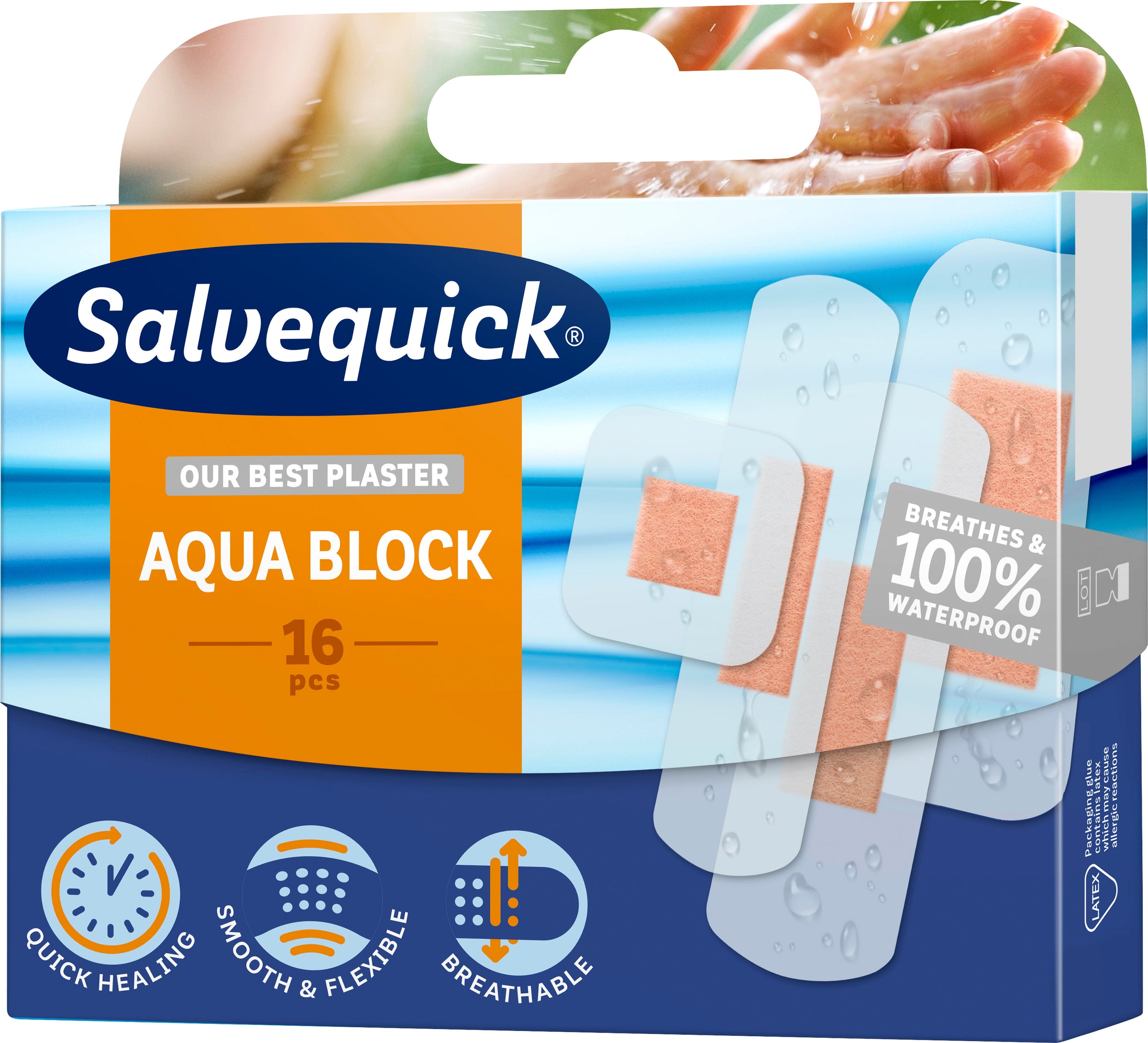 Salvequick Aqua Block laastari 16kpl