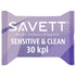 Savett Sensitive & Clean uudelleensuljettava kosteuspyyhe 30kpl