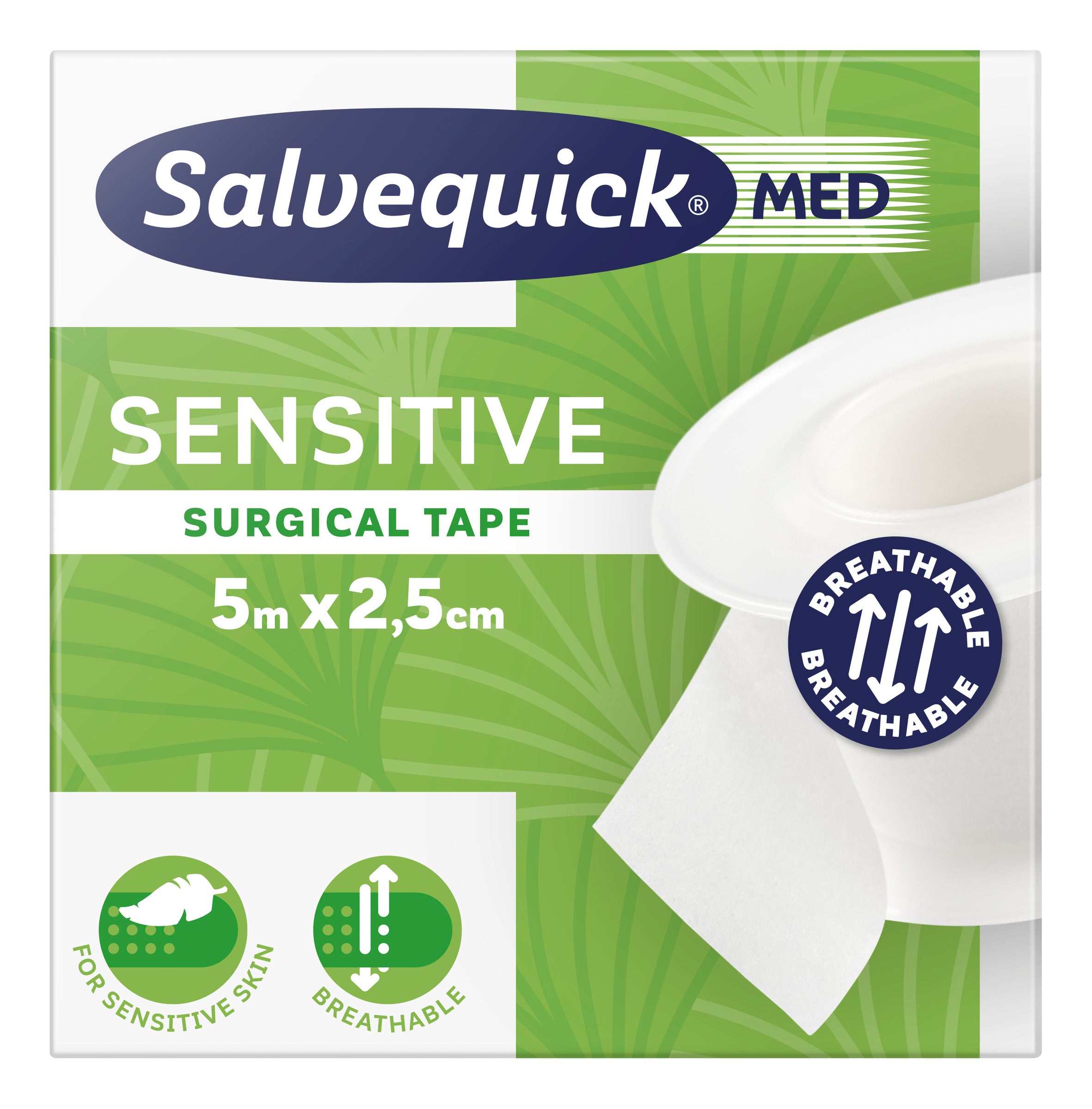 Salvequick MED Sensitive surgical tape kirurginen haavateippi 5mx2,5cm