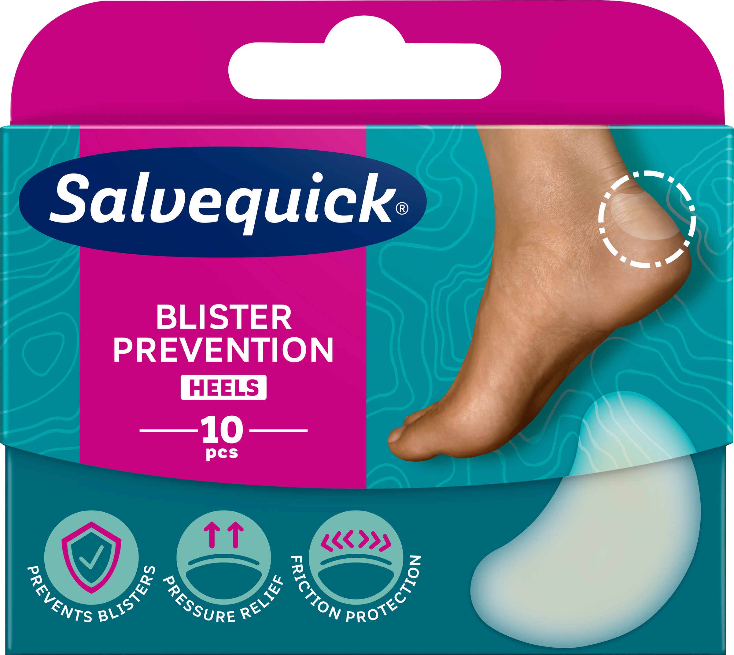 Salvequick Foot Care Heels rakkolaastari 10kpl