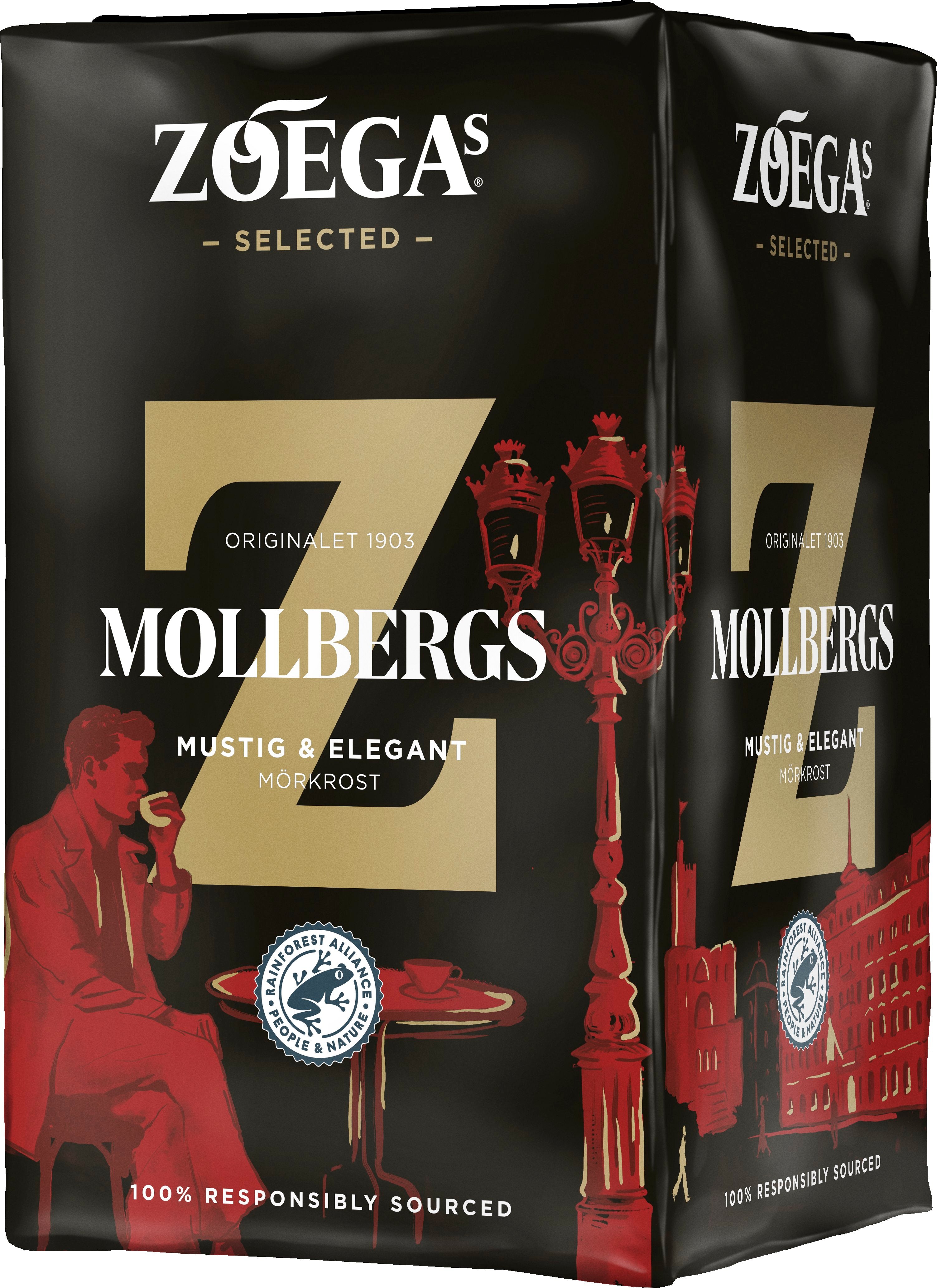 Zoégas 450g Mollbergs tummapaahtoinen suodatinkahvi