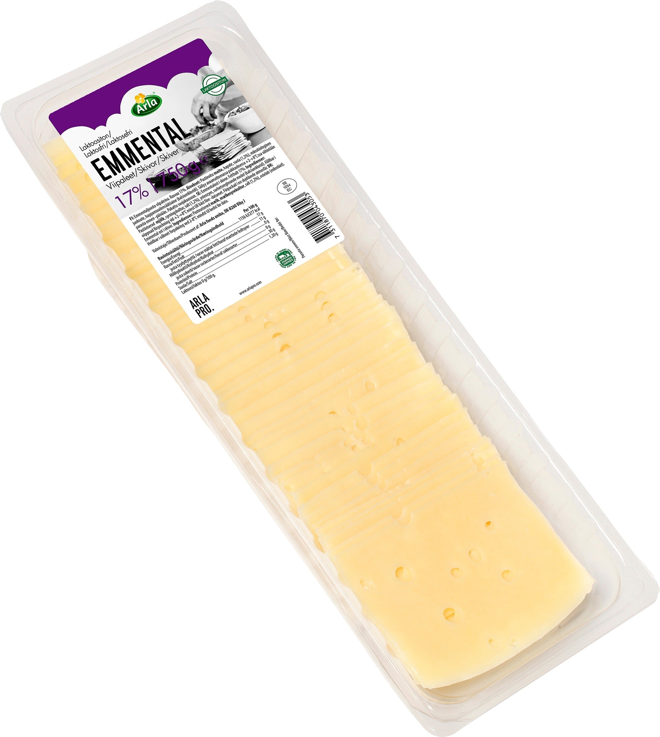 Arla Pro Emmental 17% 50x15g 750g juustoviipale