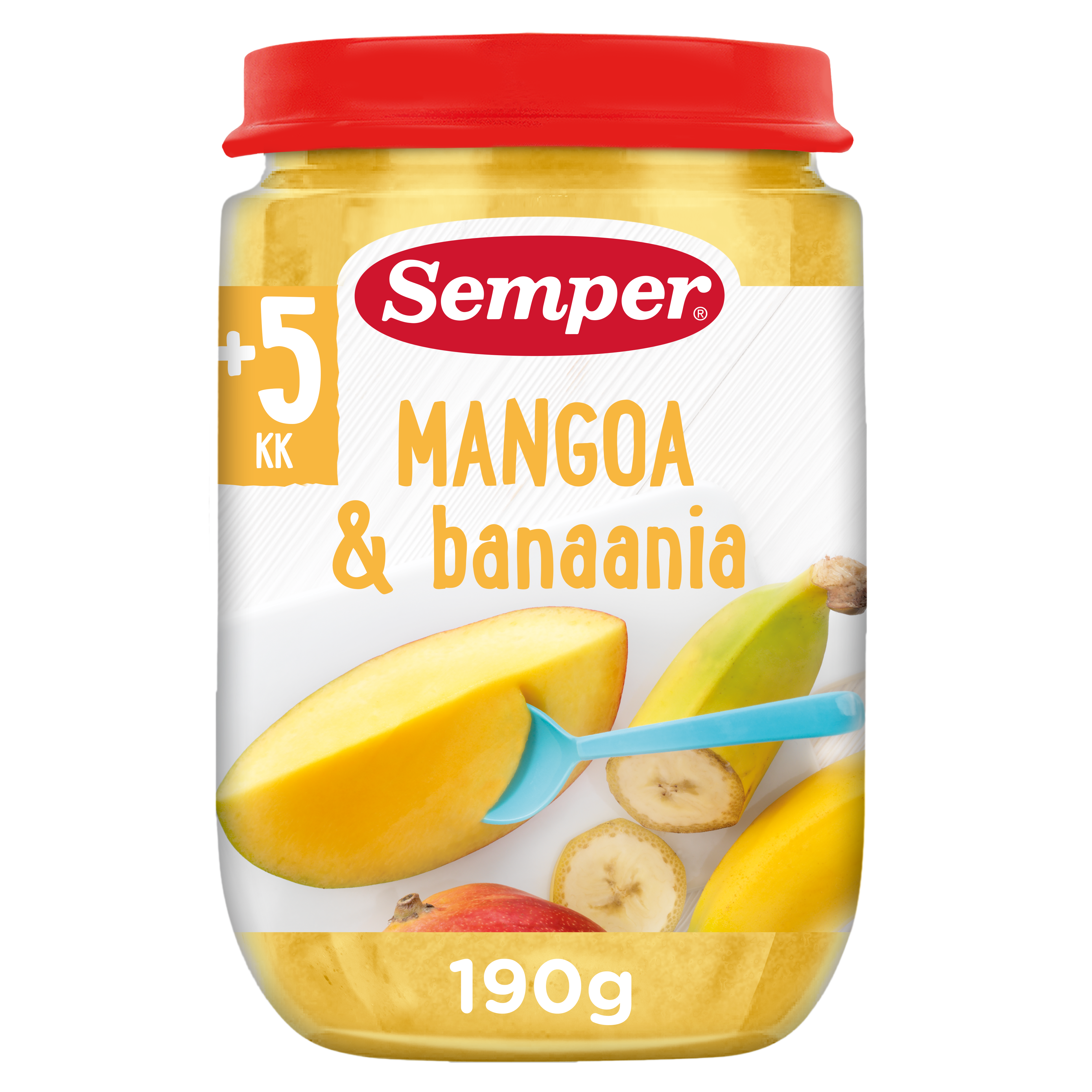 Semper Mangoa ja banaania 5-6kk hedelmäsose 190g