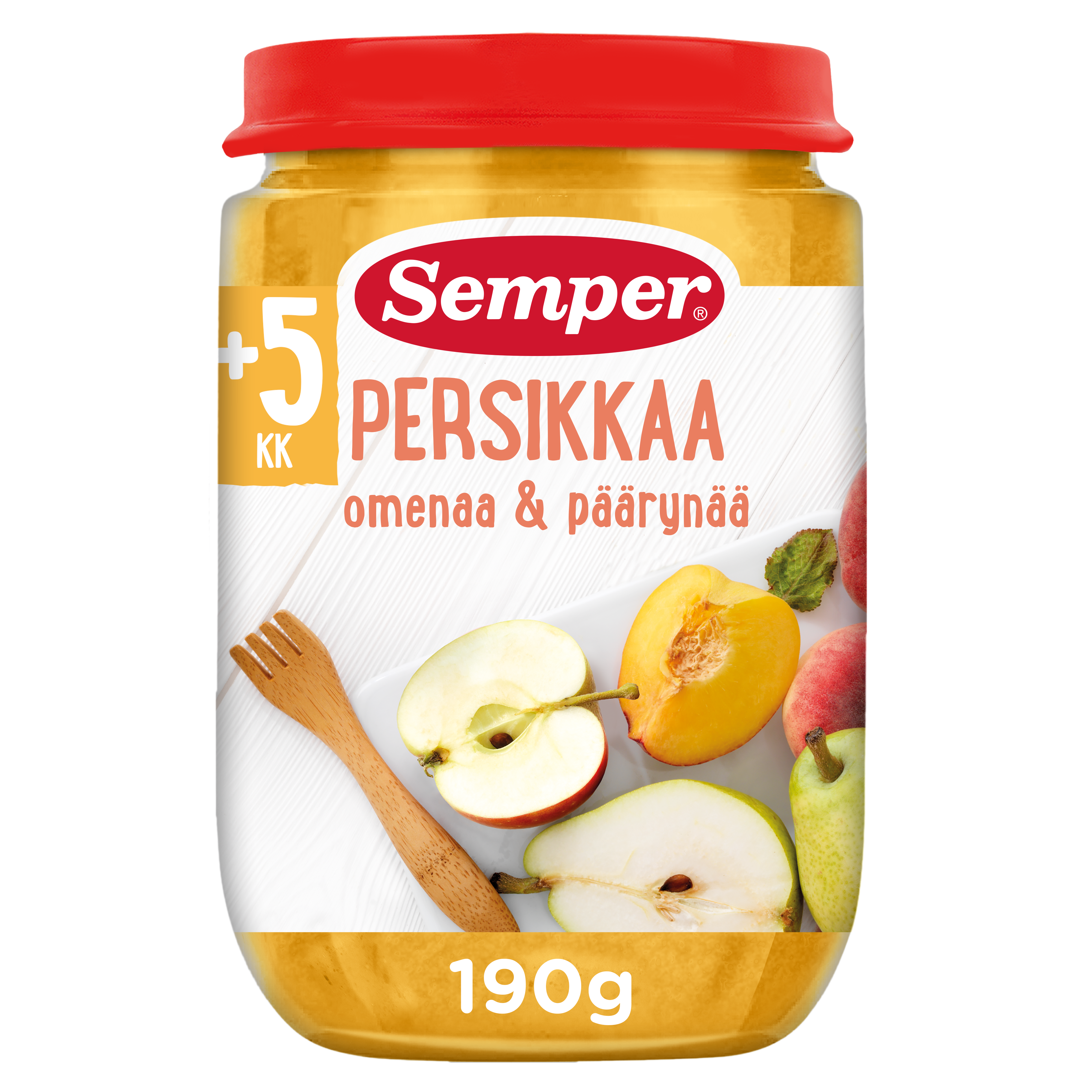 Semper Persikka päärynä & omena 5kk lasten hedelmäsose 190g