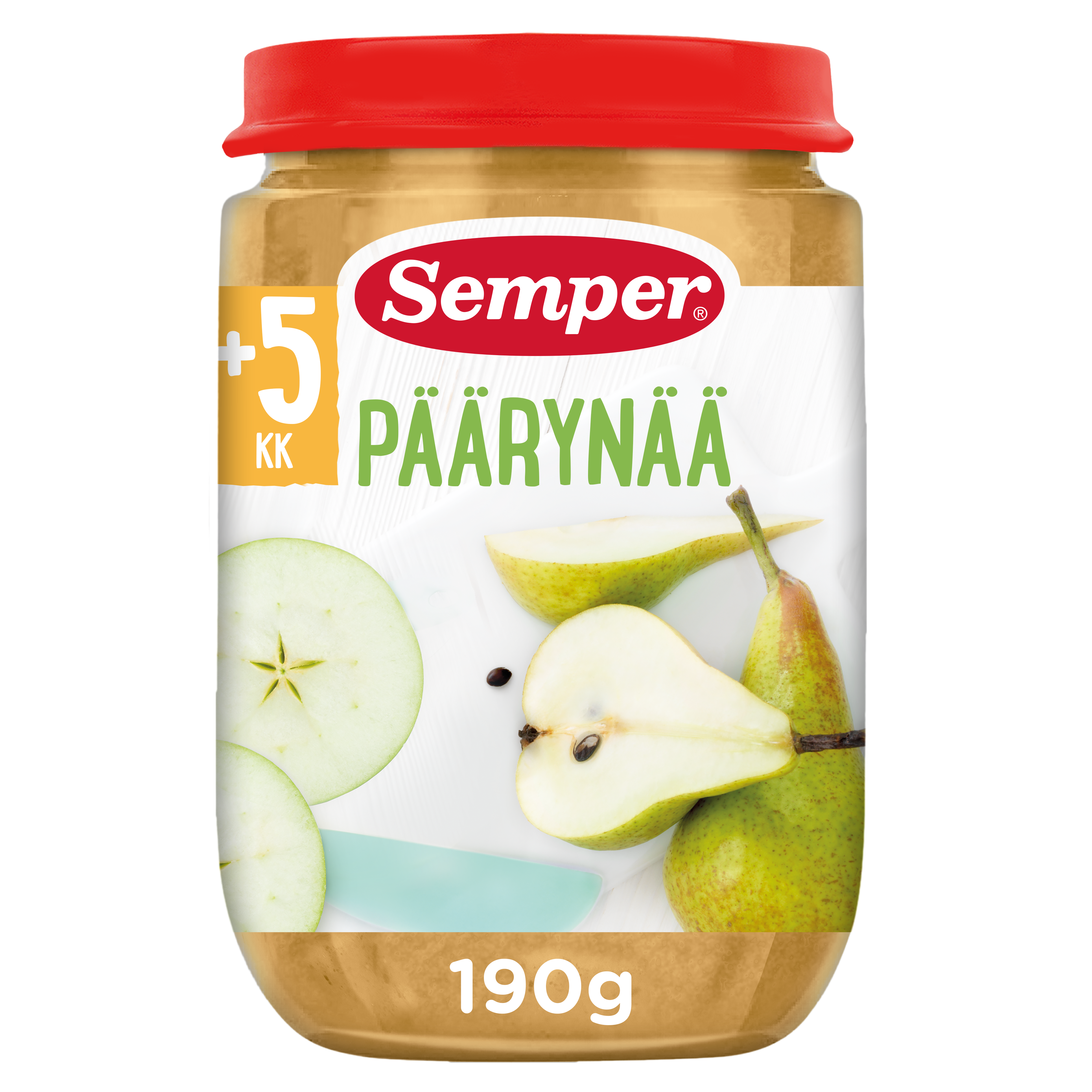 Semper Päärynää & omenaa 5kk hedelmäsose 190g