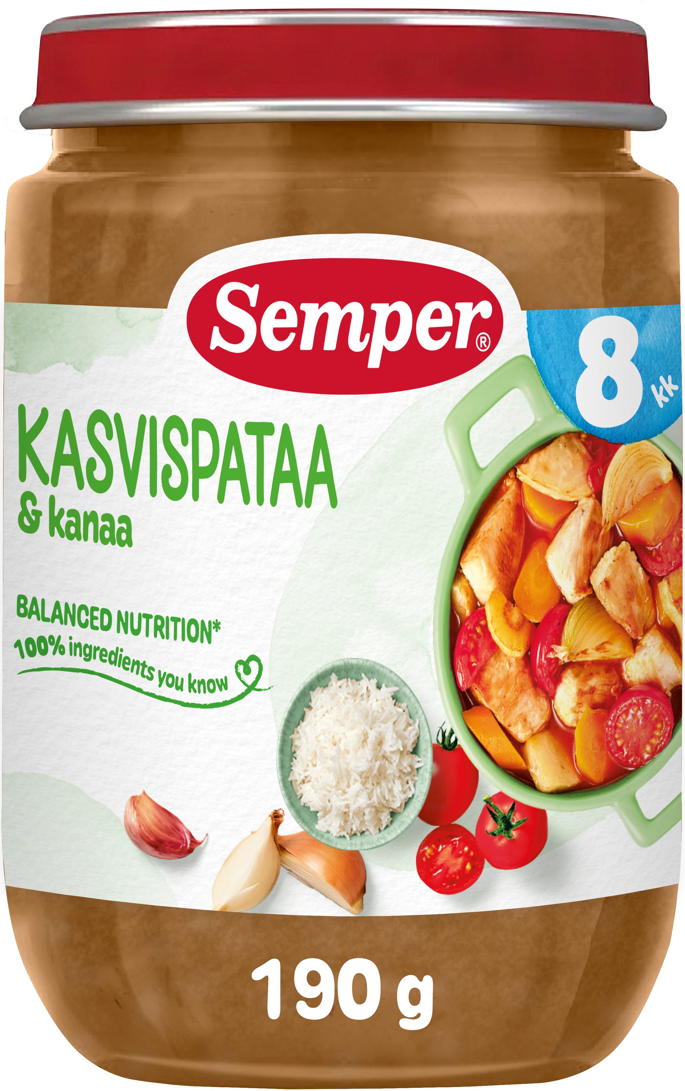 Semper Kasvispataa & kanaa 8kk lastenateria 190g