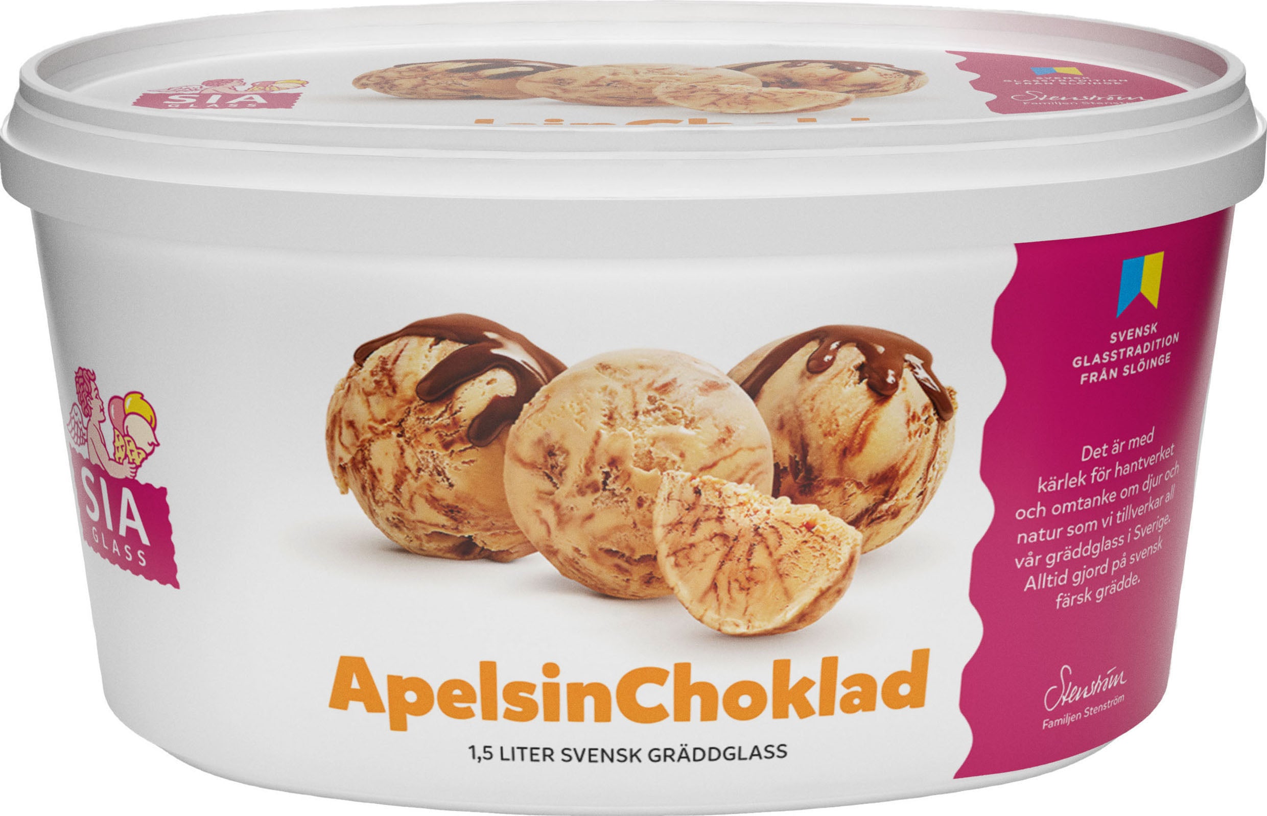 SIA Glass Appelsiinisuklaa 1,5 L Kermajäätelö