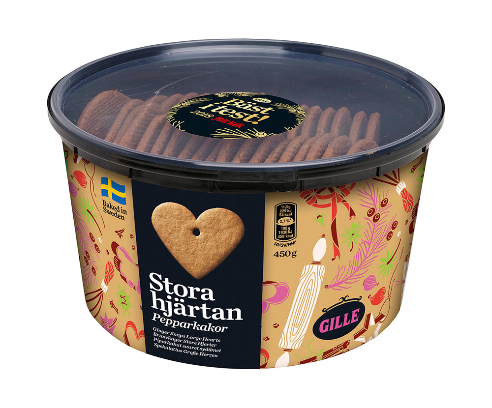 Gille piparkakut suuret sydämet 450g