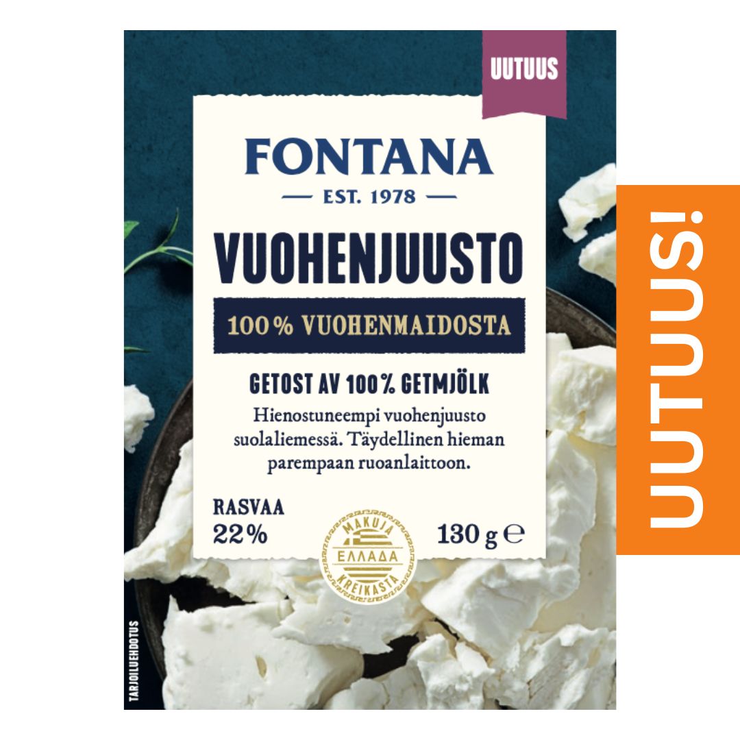 Fontana Vuohenjuusto 130g 100% Vuohenmaito