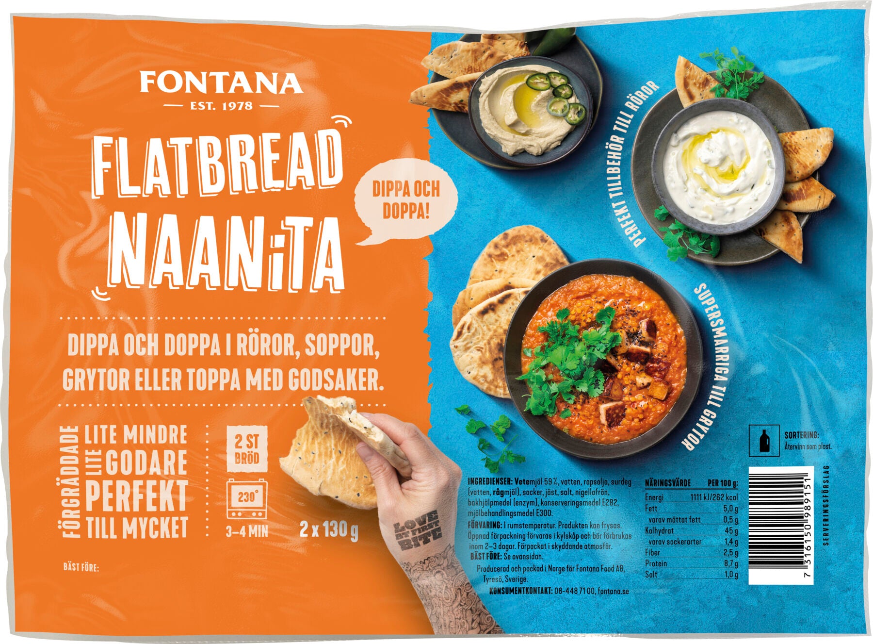 Fontana Flatbread Naanita 2 x 130g