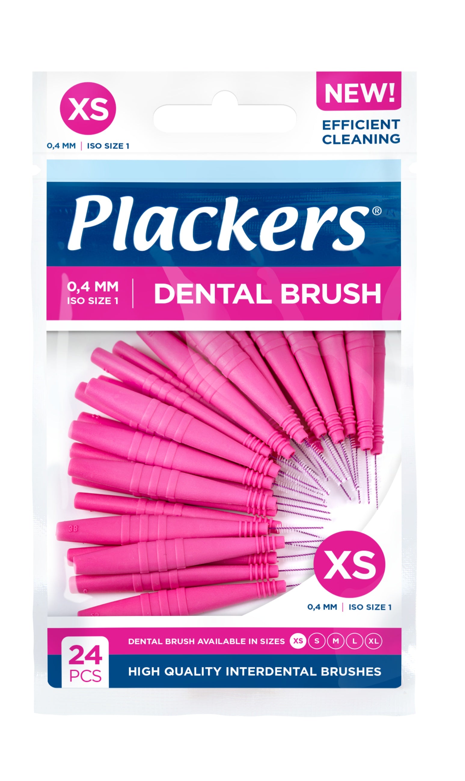Plackers hammasväliharja 24kpl XS 0,4mm