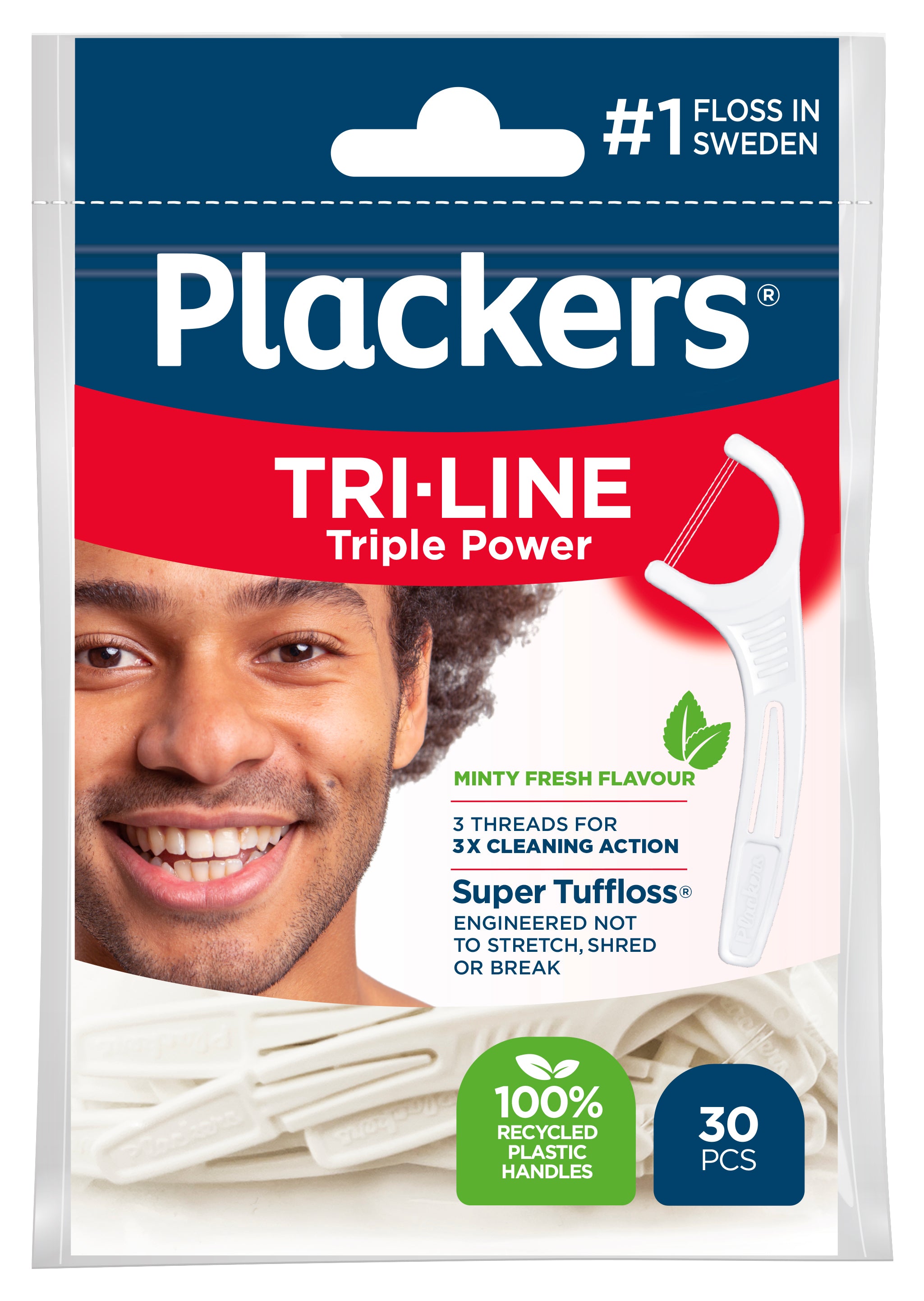 Plackers hammaslankain 30kpl Tri-line