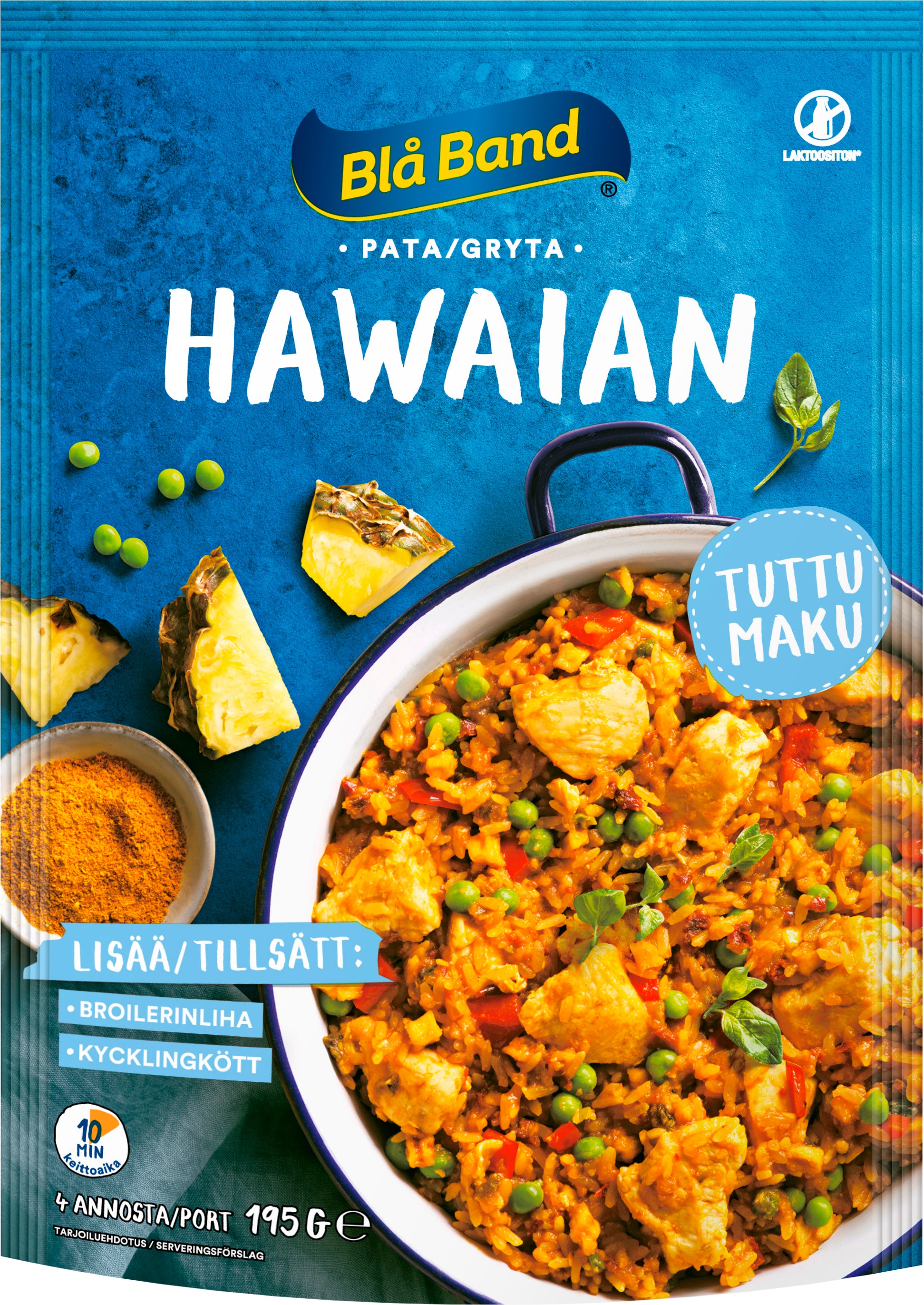 Blå Band laktoositon Hawaian Pata Riisi-kasvis-mausteseos 195g