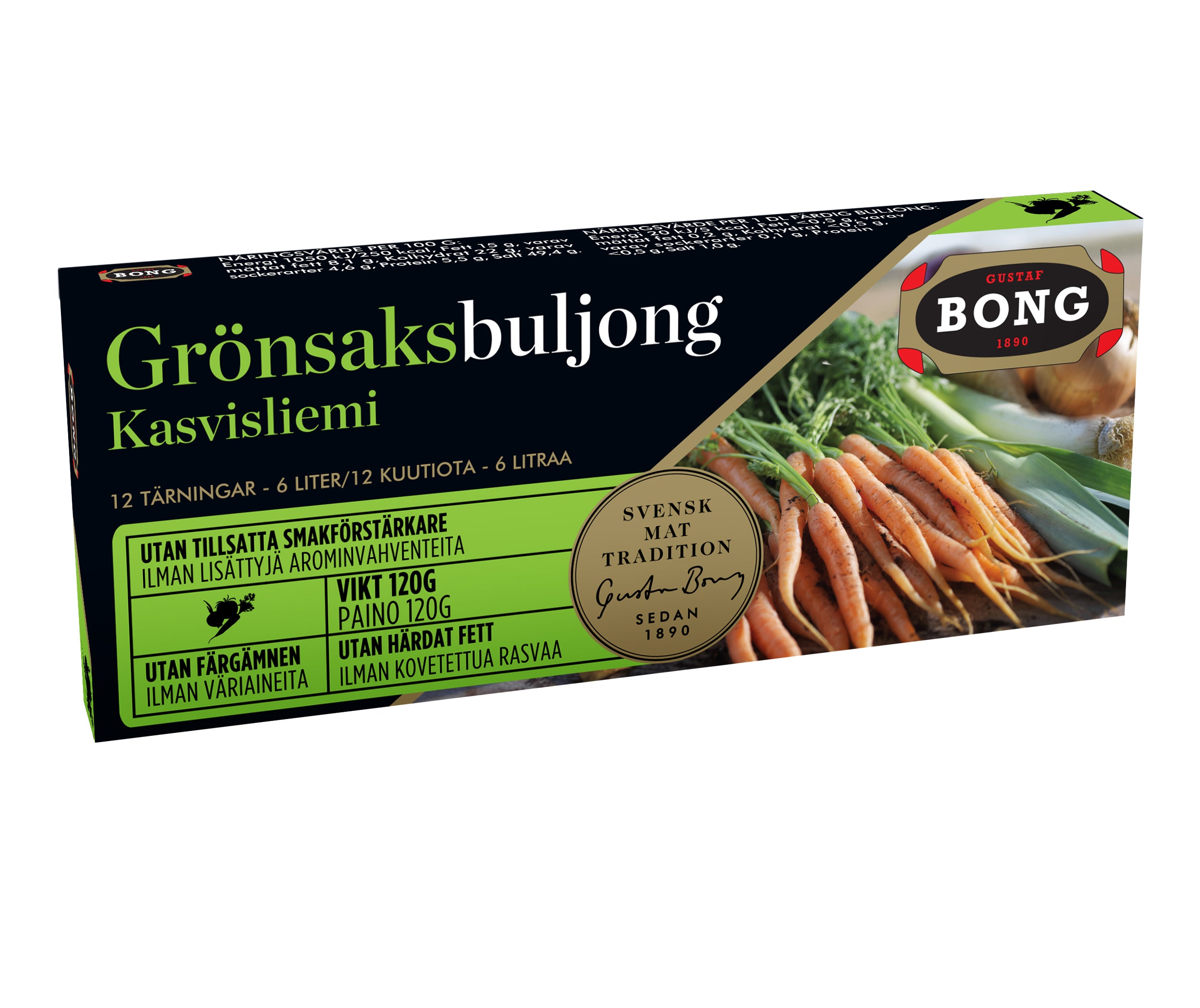 Bang kasvisliemikuutiot paquet de 12 120g