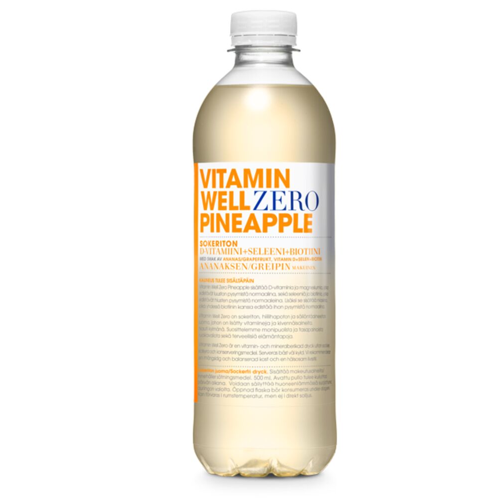 Vitamin Well Zero Ananas 0,5 l kmp