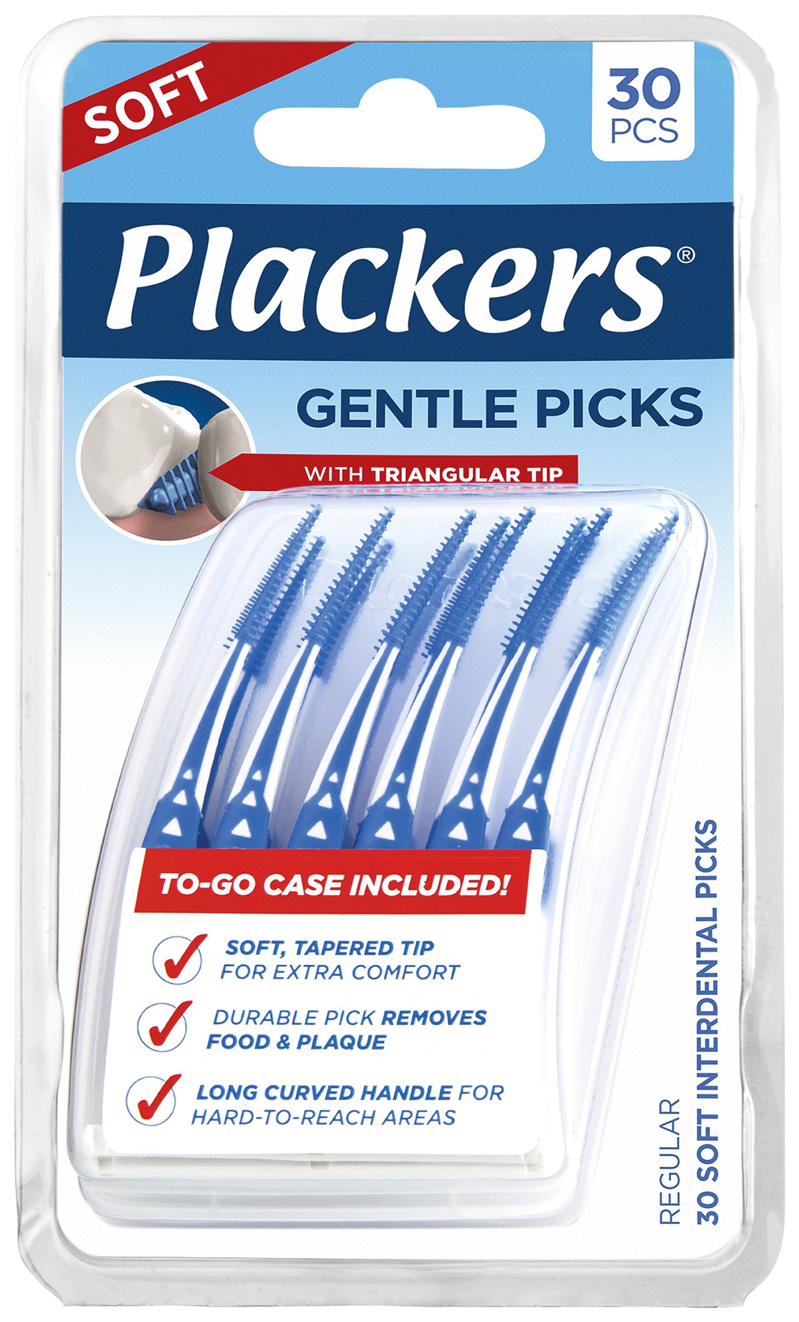 Plackers Gentle Picks Hammastikut 30 kpl