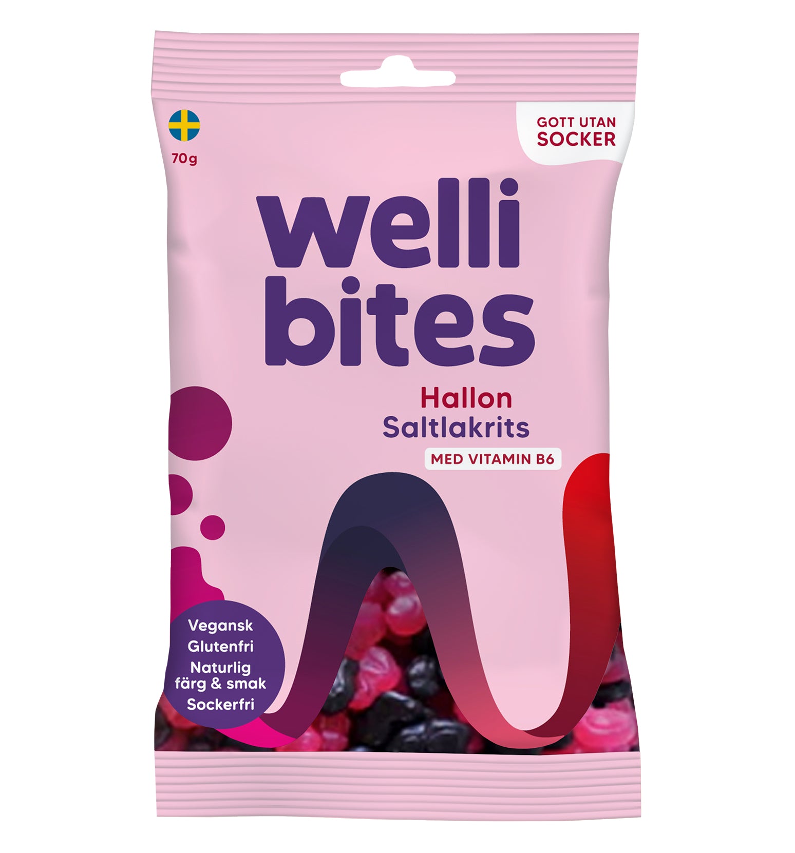 Wellibites Vadelma&amp;Lakritsi 70g