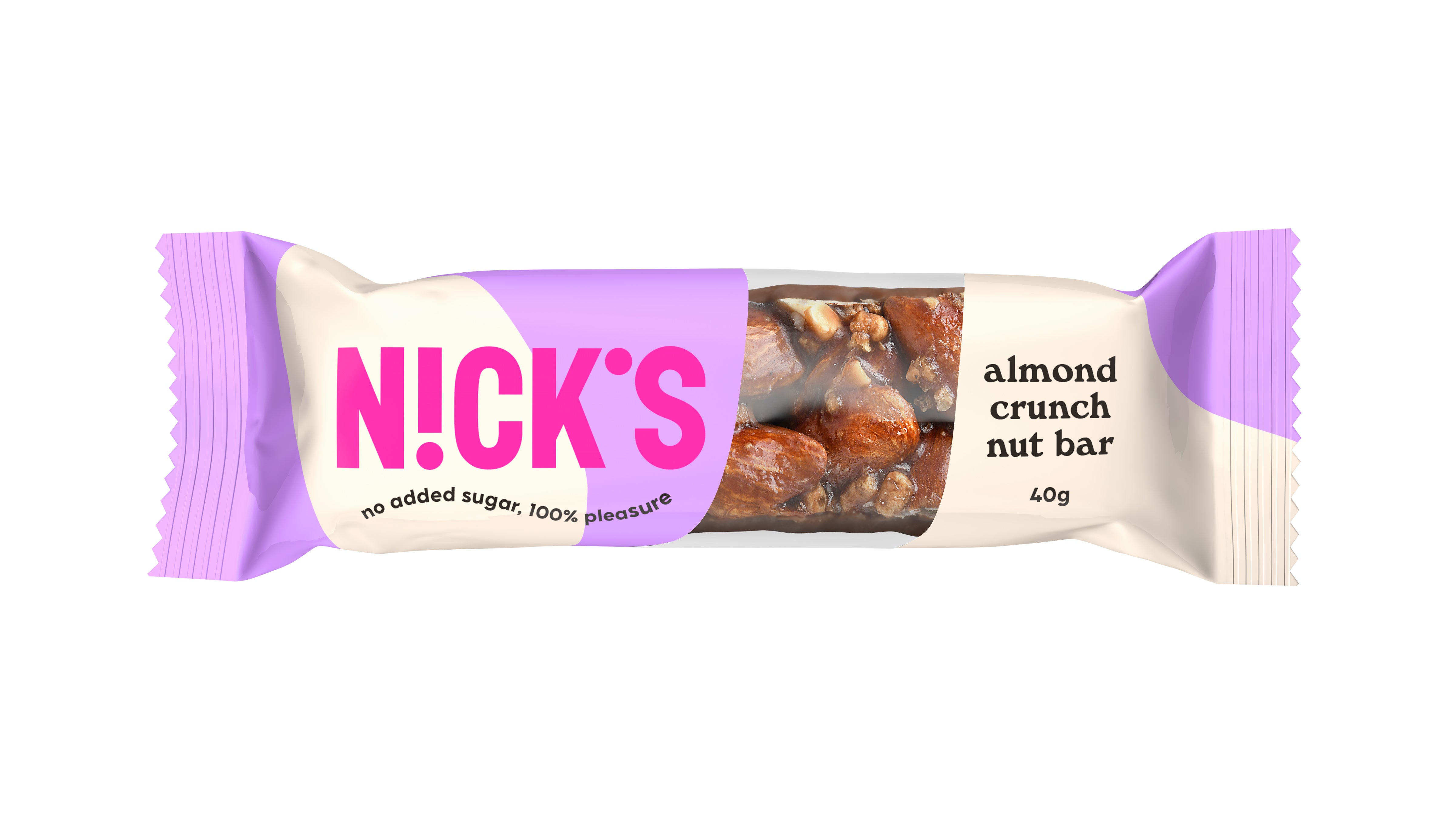 Nick's almond crunch nut bar mantelipatukka 40g