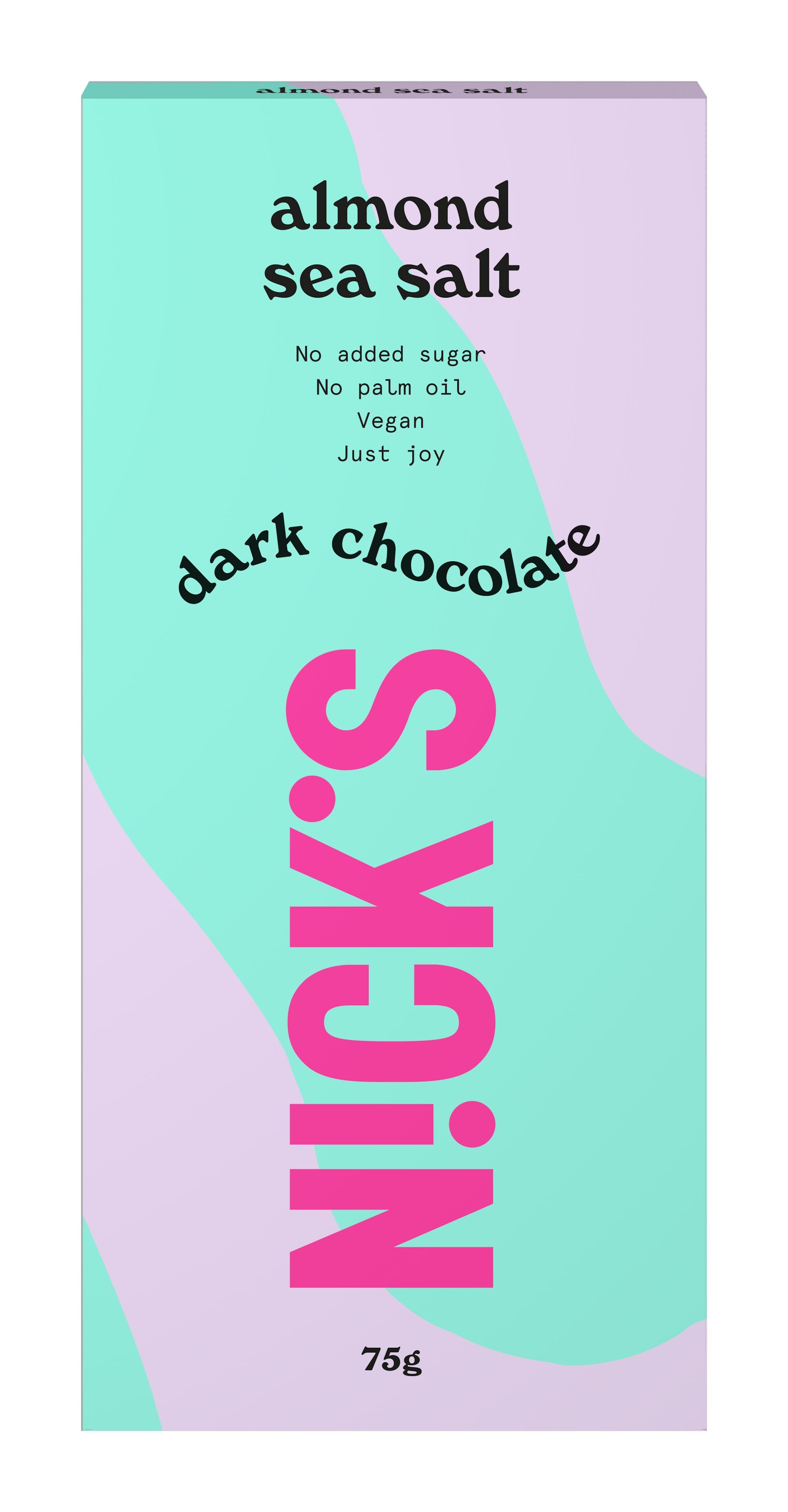 Nick's Dark chocolate almond sea salt suklaalevy 75g