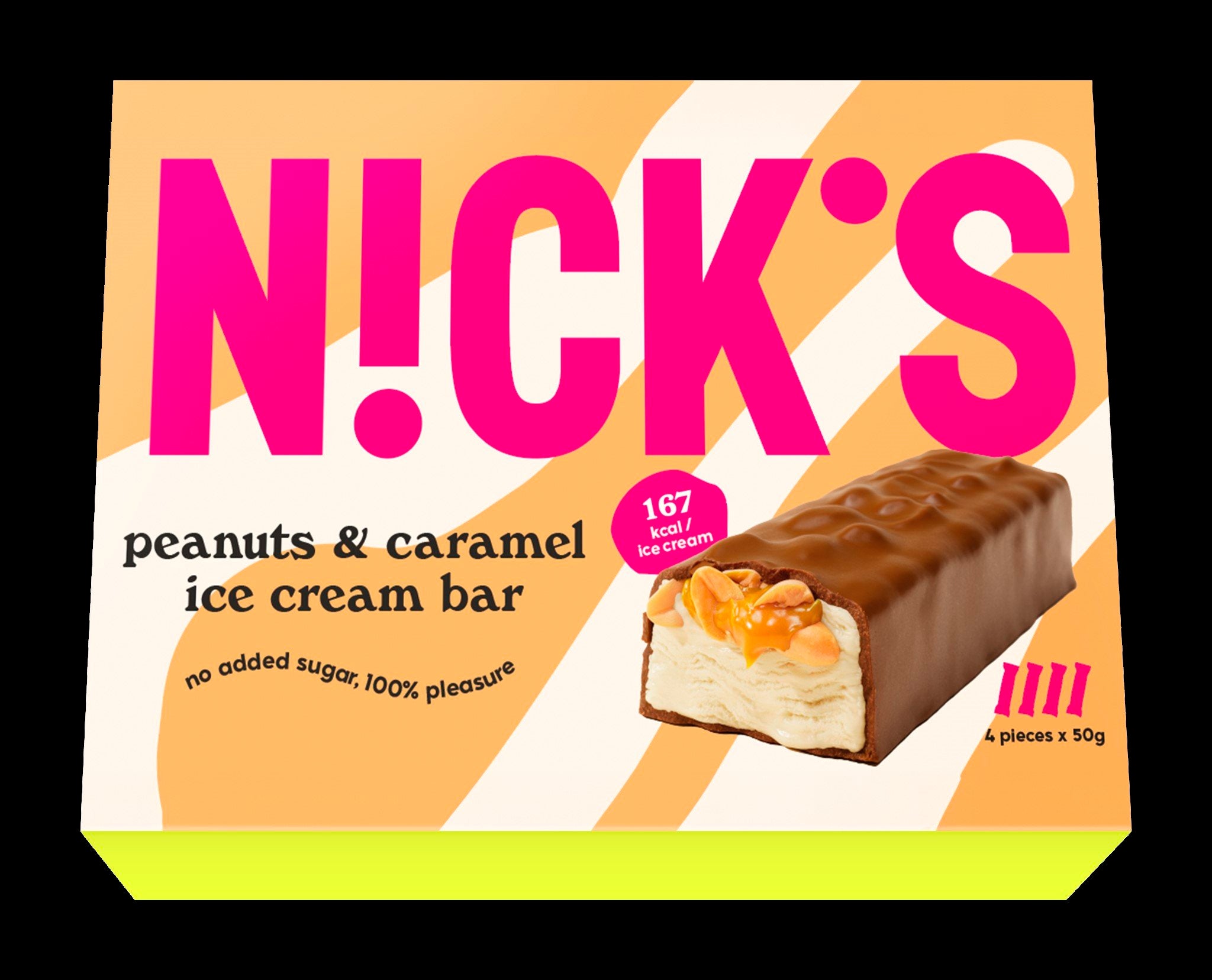 Nick's Peanuts & caramel jäätelö 4x 49g/70ml multipack