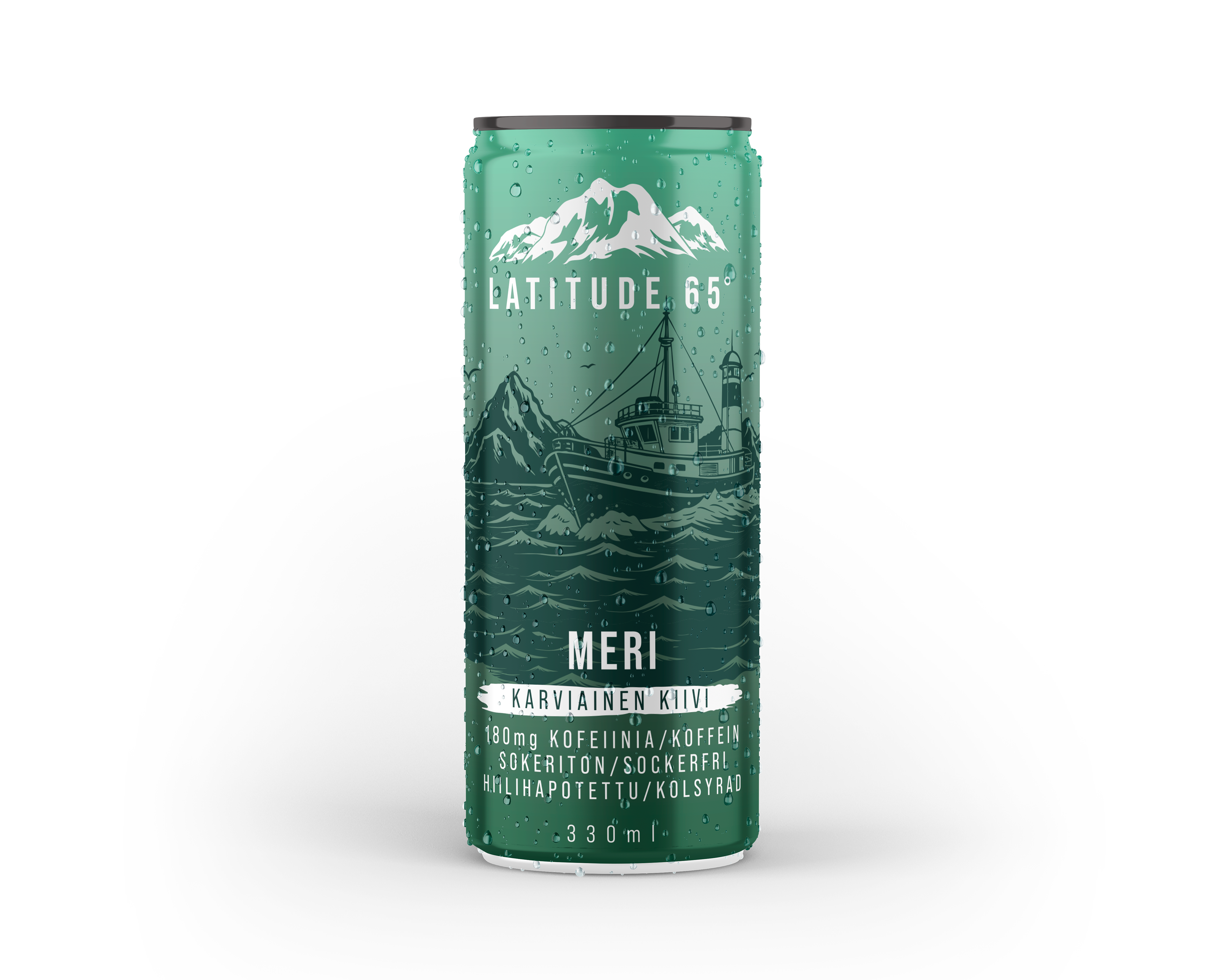 Latitude 65 Meri karviaisen ja kiivin makuinen sokeriton energiajuoma 330 ml