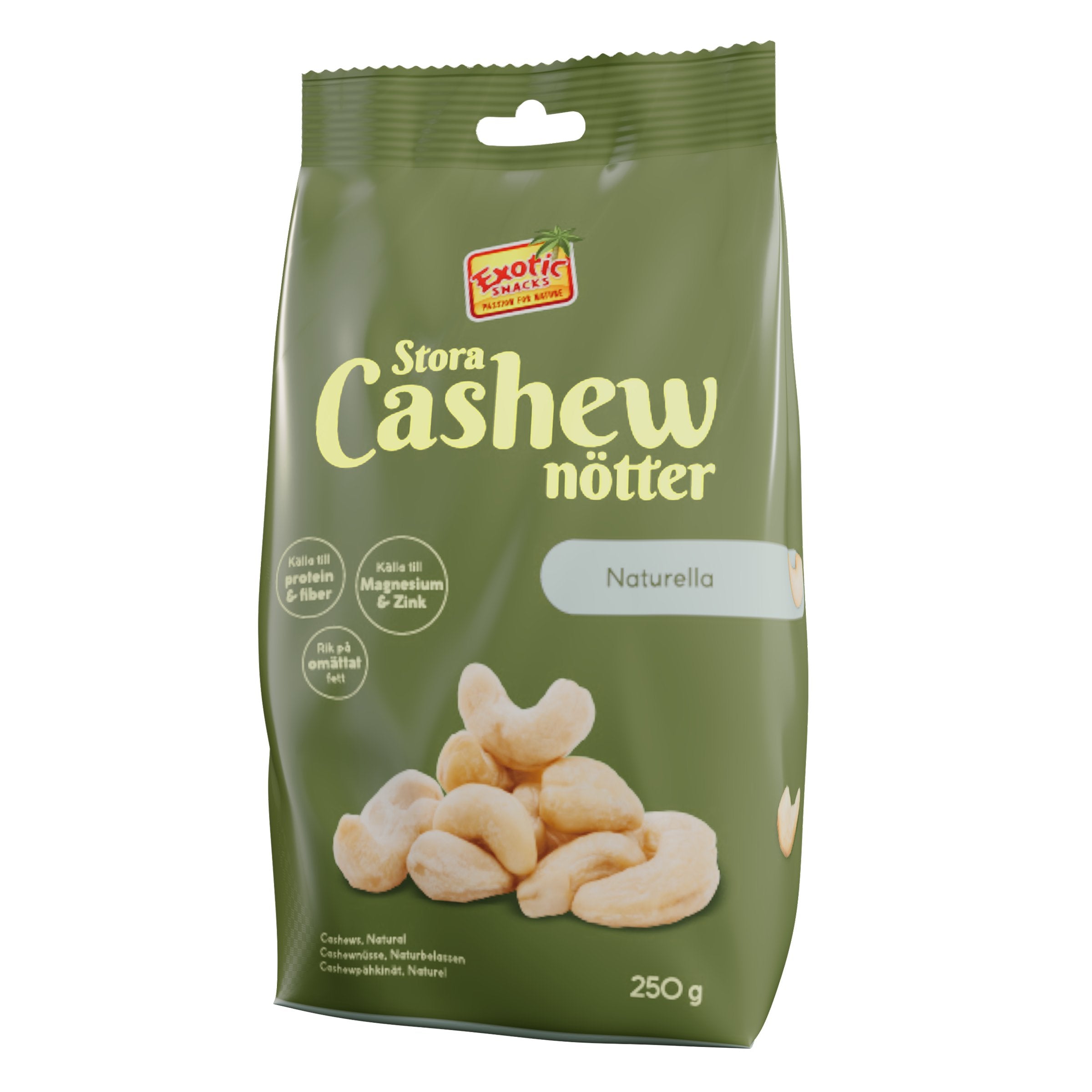Exotic Snacks Cashewpähkinät Maustamaton 250g