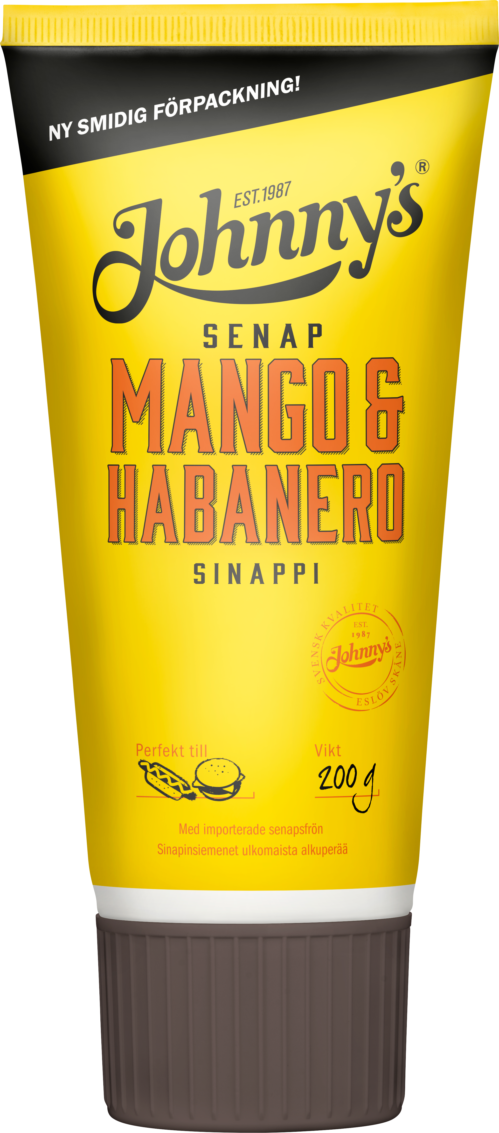 Johnny's sinappi Mangue &amp; Habanero 200g