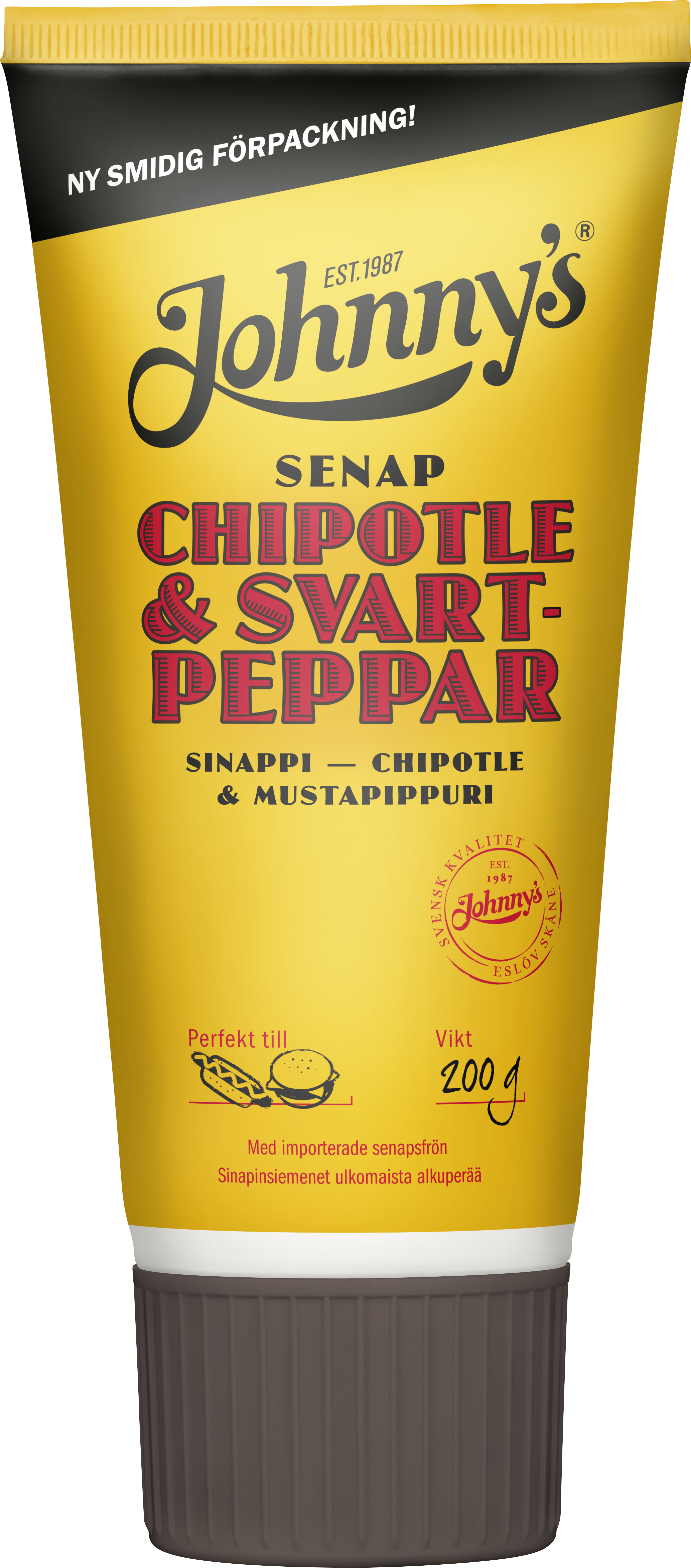 Johnny's Sinappi Chipotle &amp; Mustapippuri 200g