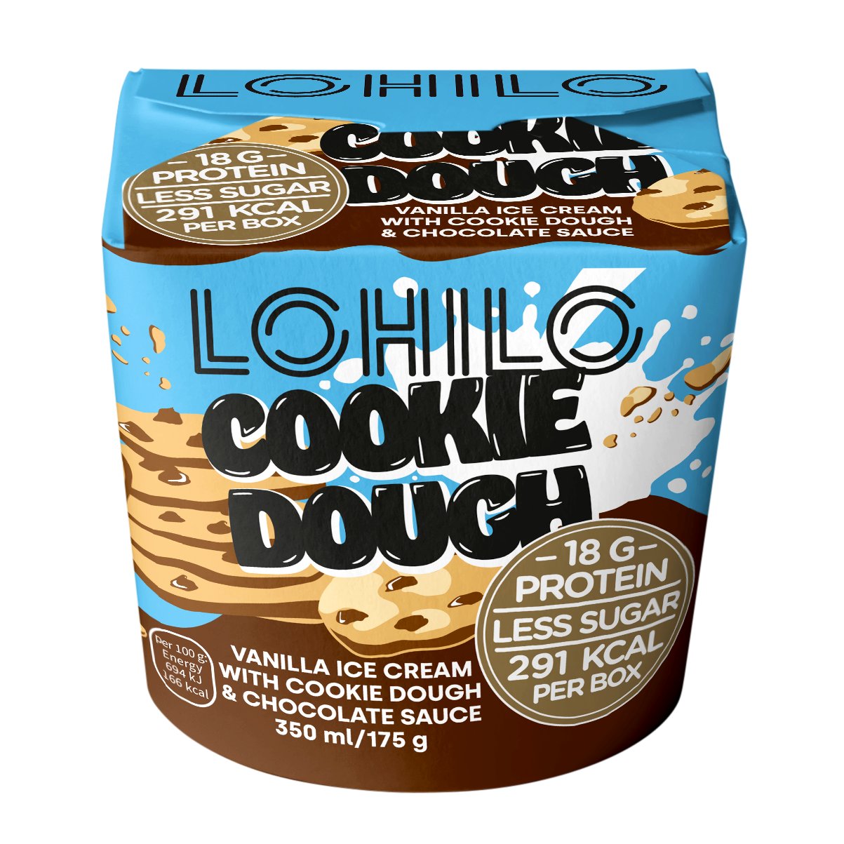 LOHILO Cookie Dough proteiinijäätelö 350ml