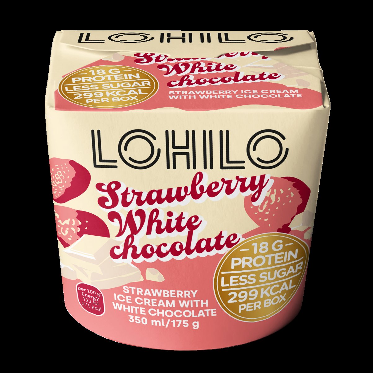 LOHILO Strawberry White proteiinijäätelö 350ml