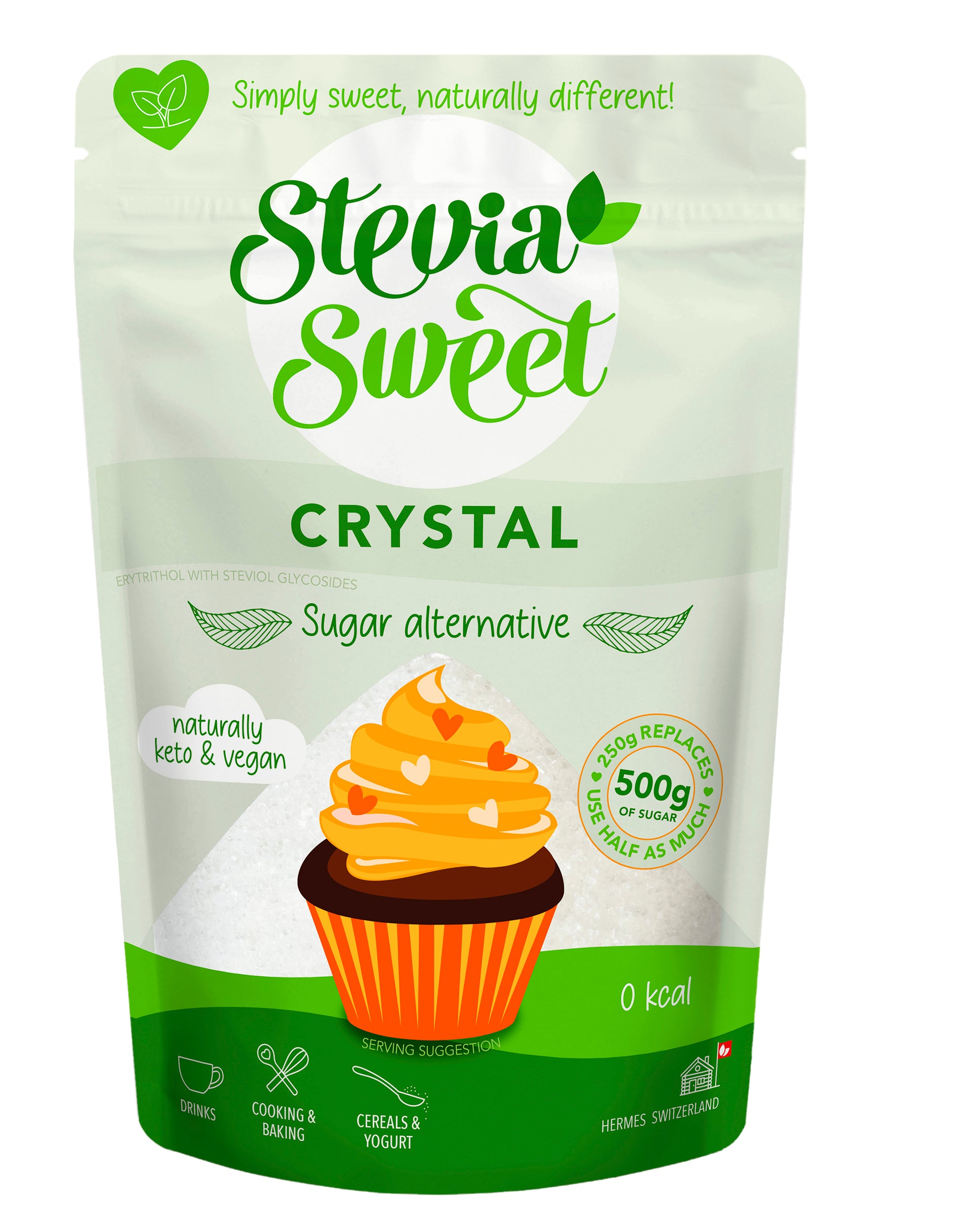 SteviaSweet Crystal kidemakeutusaine 250g