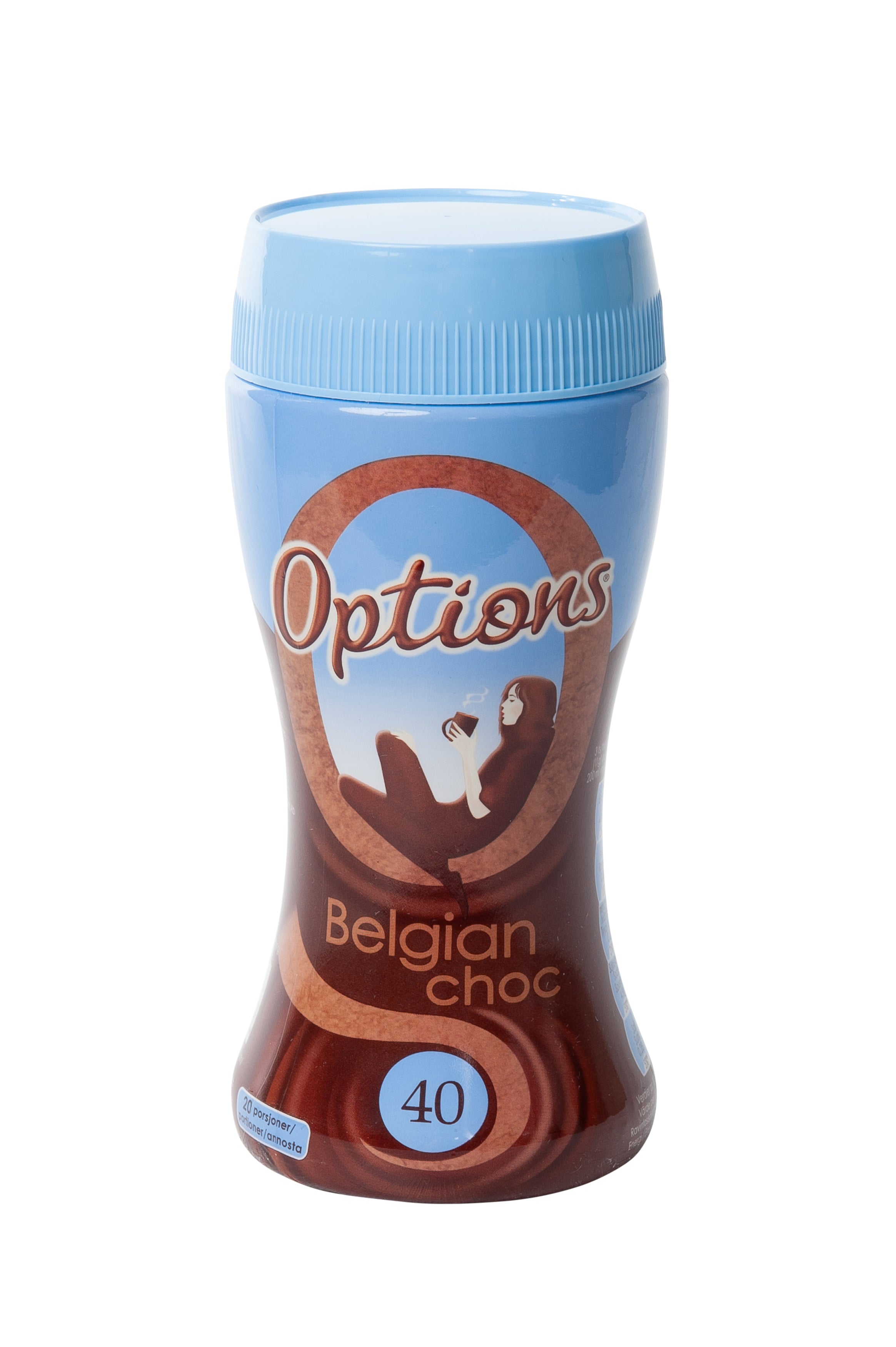 Options 220g Choc Belge kaakaojuomajauhe