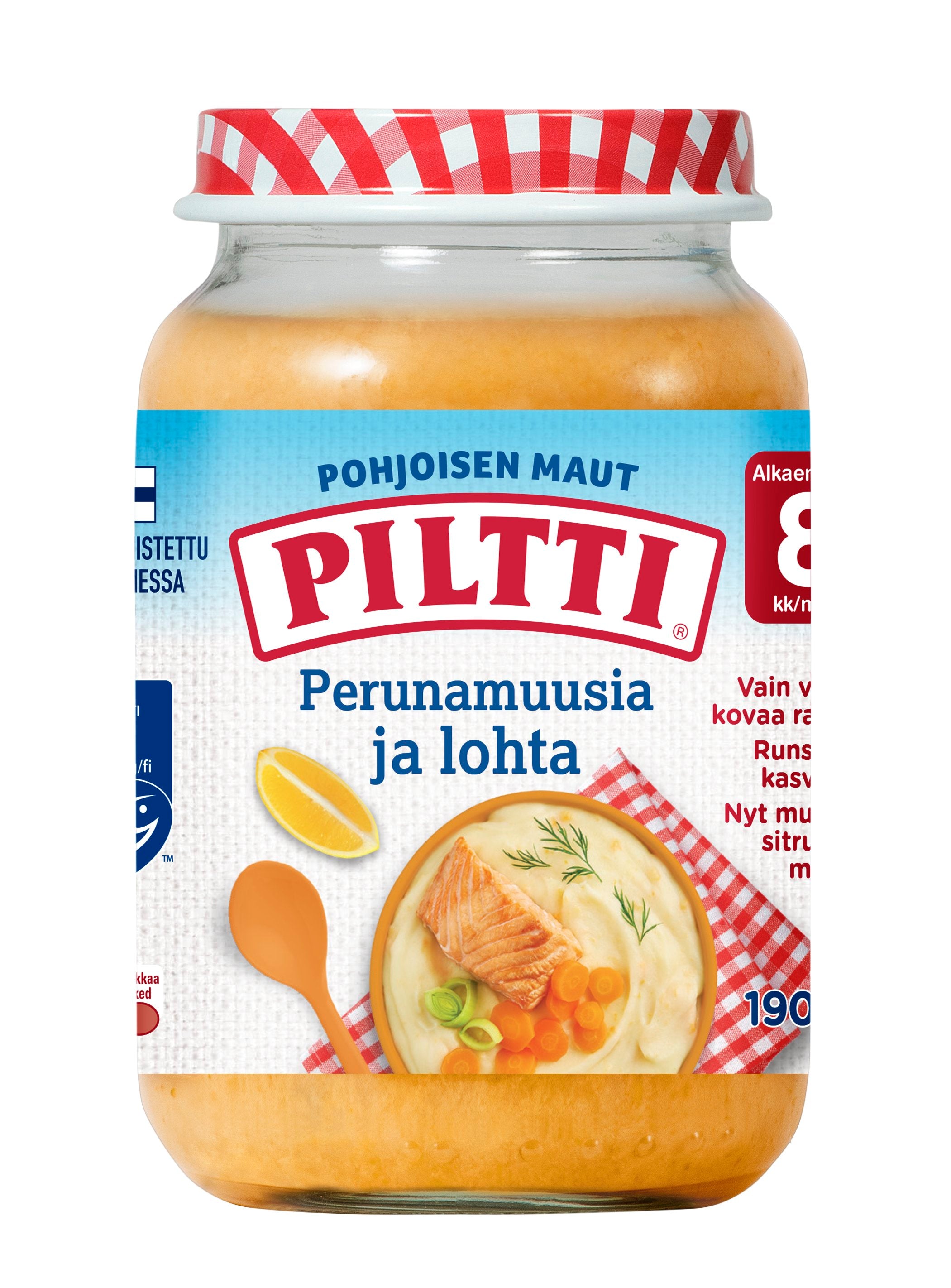 PILTTI Pohjoisen maut 190g Perunamuusia ja lohta lastenateria 8kk