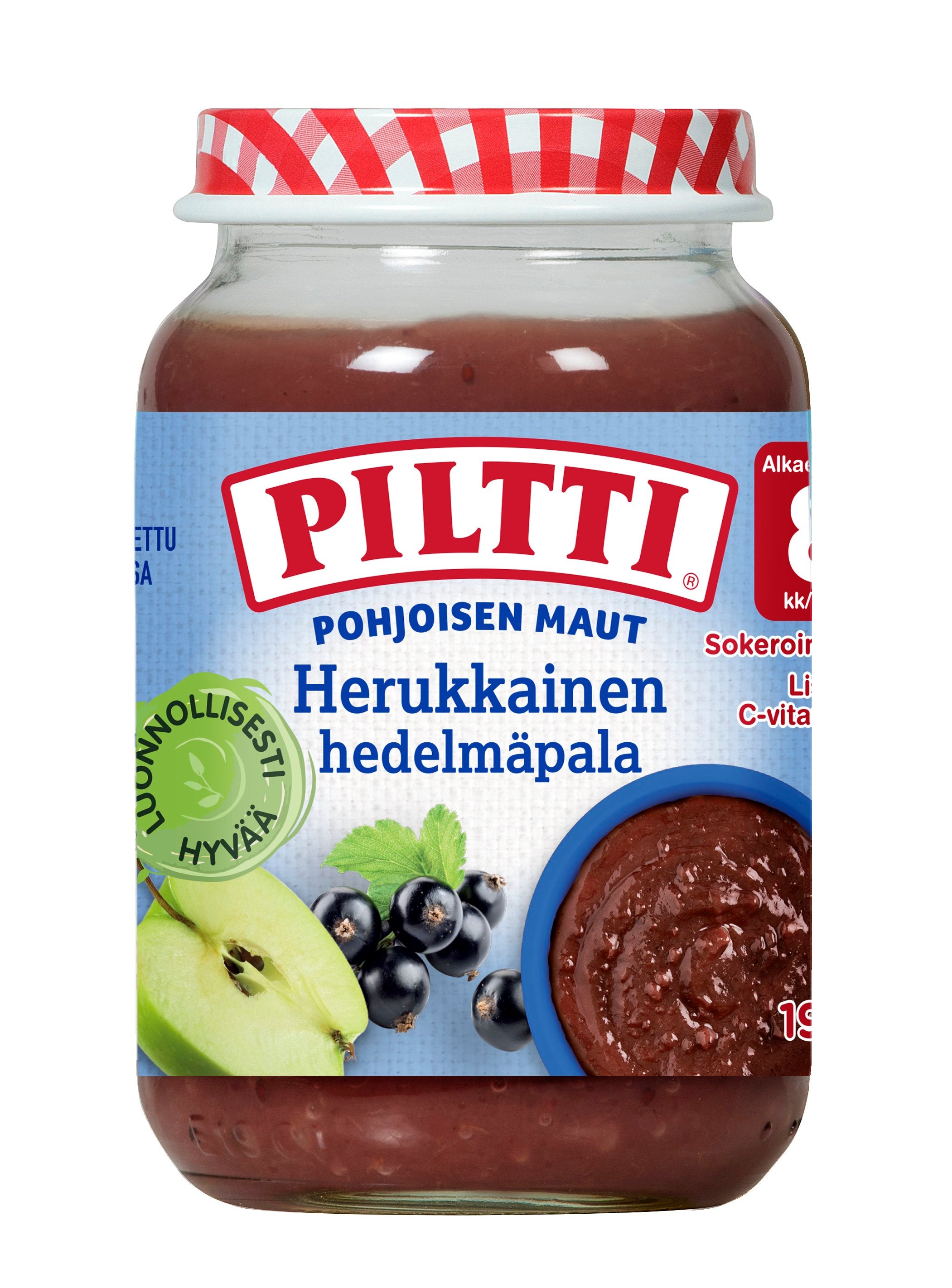 PILTTI Pohjoisen maut 190g Herukkainen hedelmäpala 8kk
