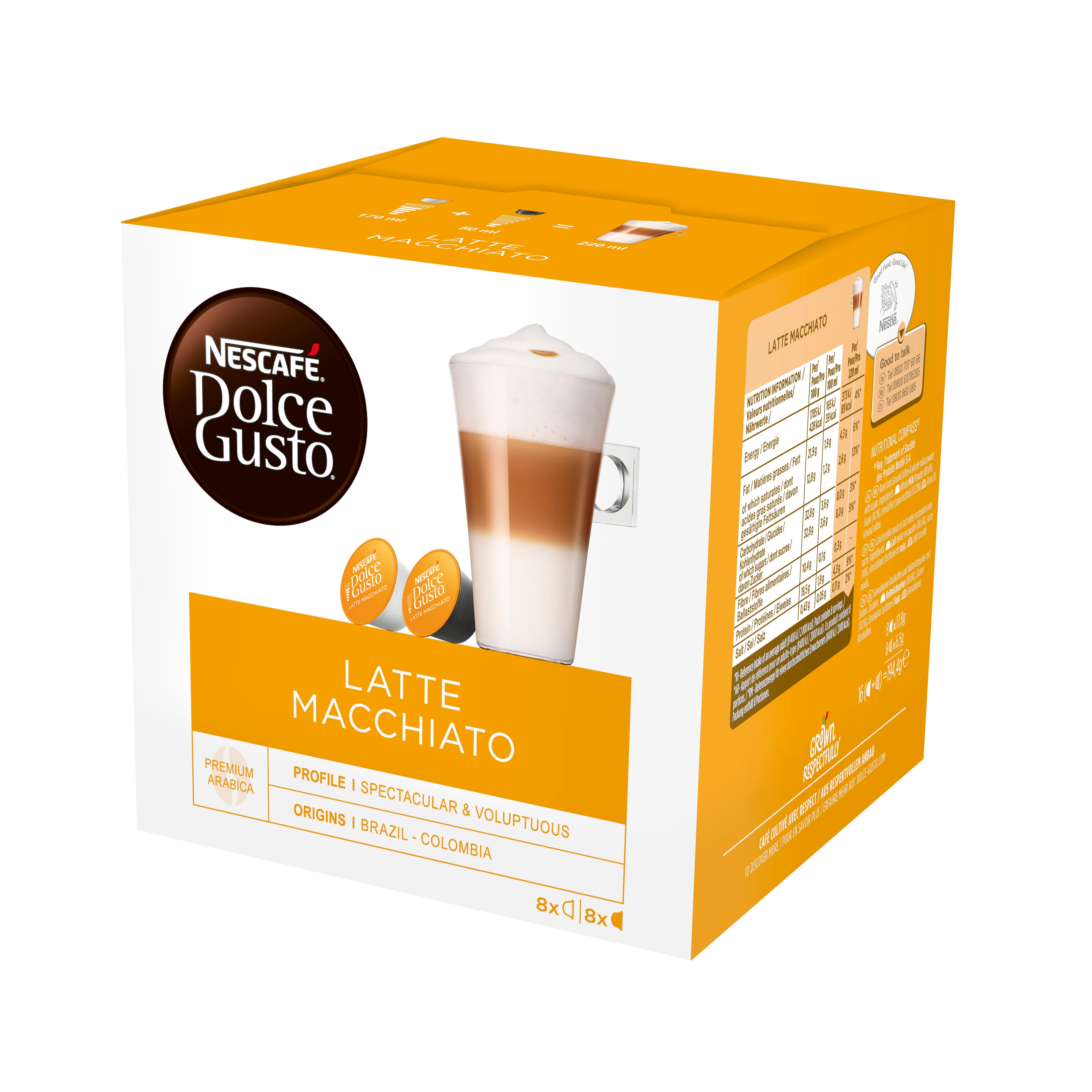 Nescafé Dolce Gusto 16kaps/183,2g Latte Macchiato maitokahvikapseli