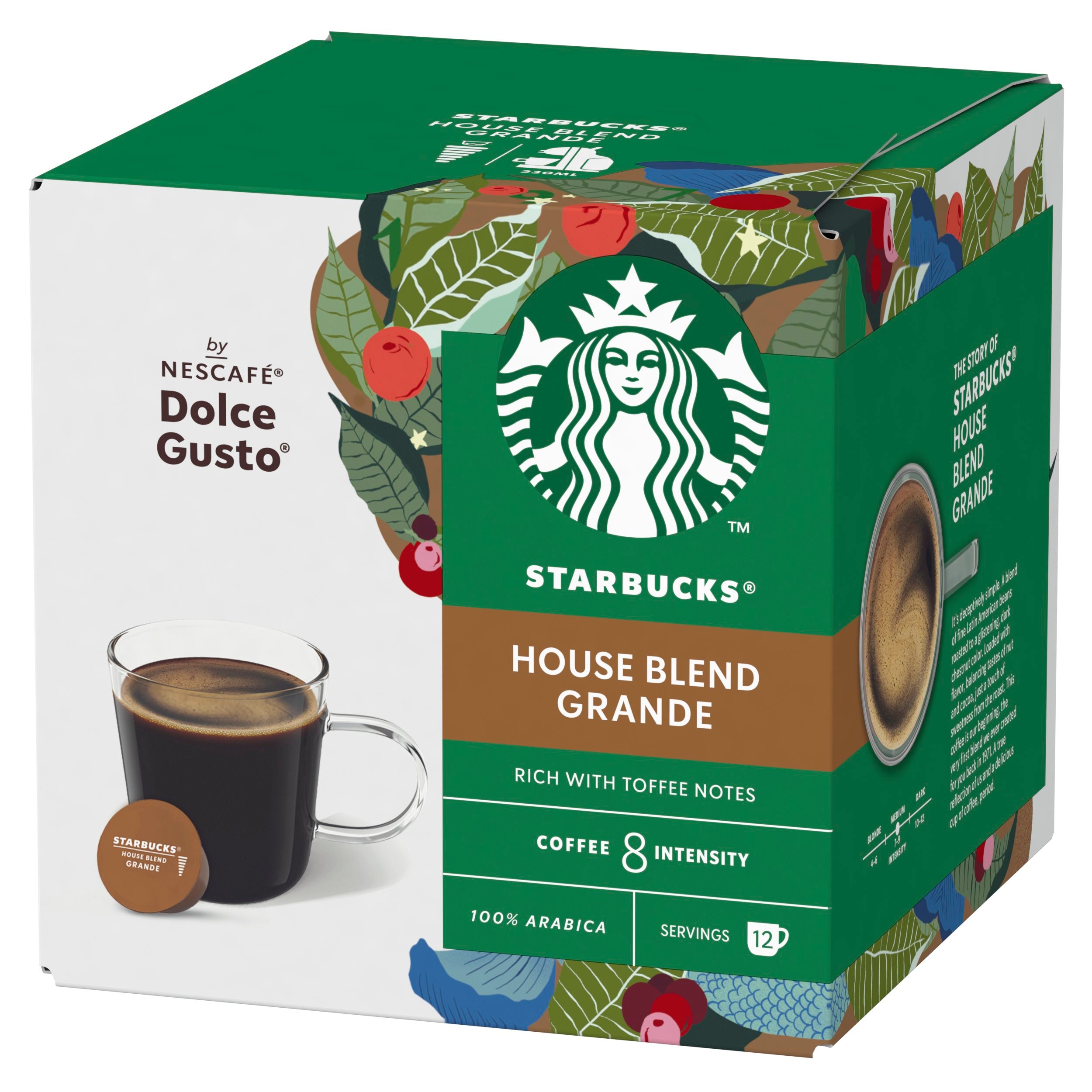 Starbucks Nescafé Dolce Gusto 12 kaps/102g Medium House Blend Grande kahvikapseli