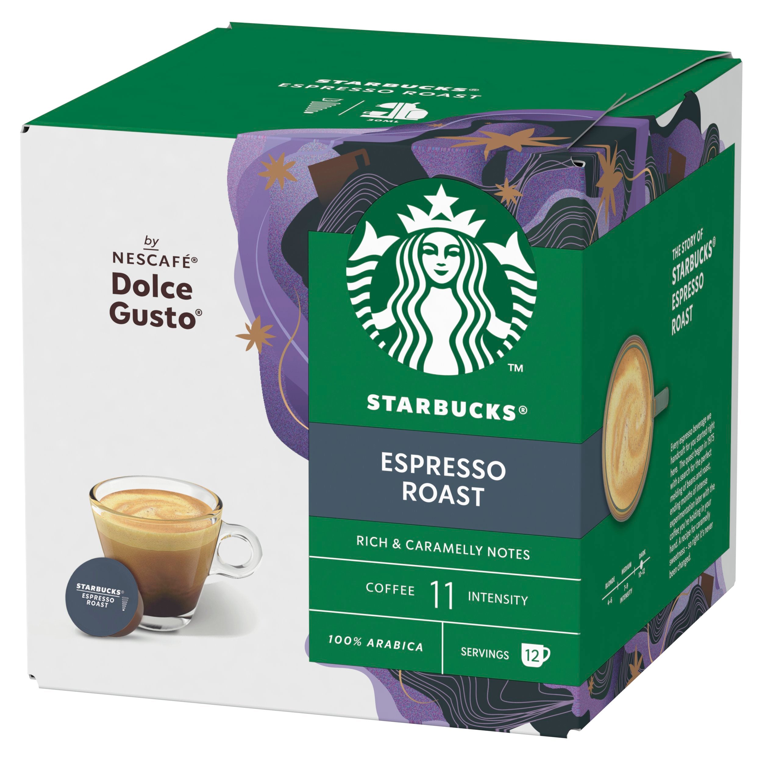 Starbucks Nescafé Dolce Gusto 12 kaps/66g Dark Espresso kahvikapseli