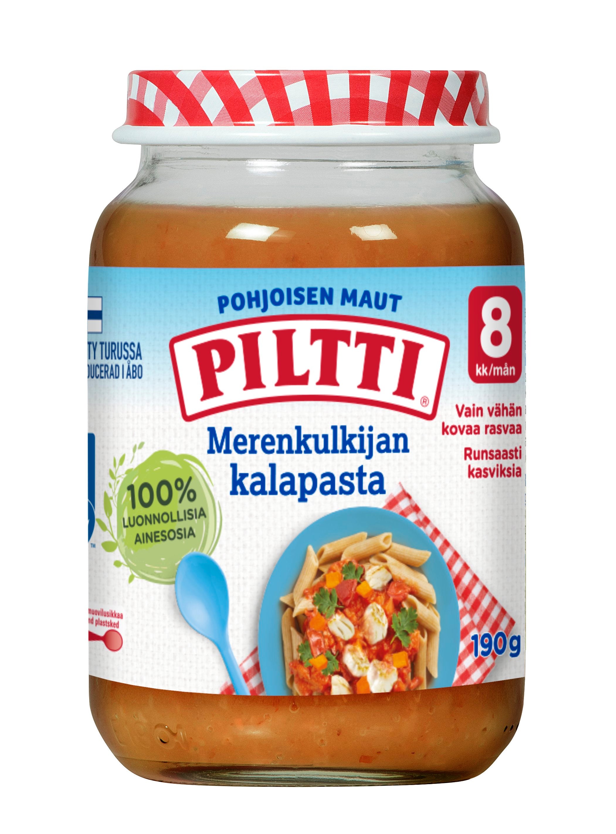 PILTTI Pohjoisen maut 190g Merenkulkijan pasta lastenateria 8kk