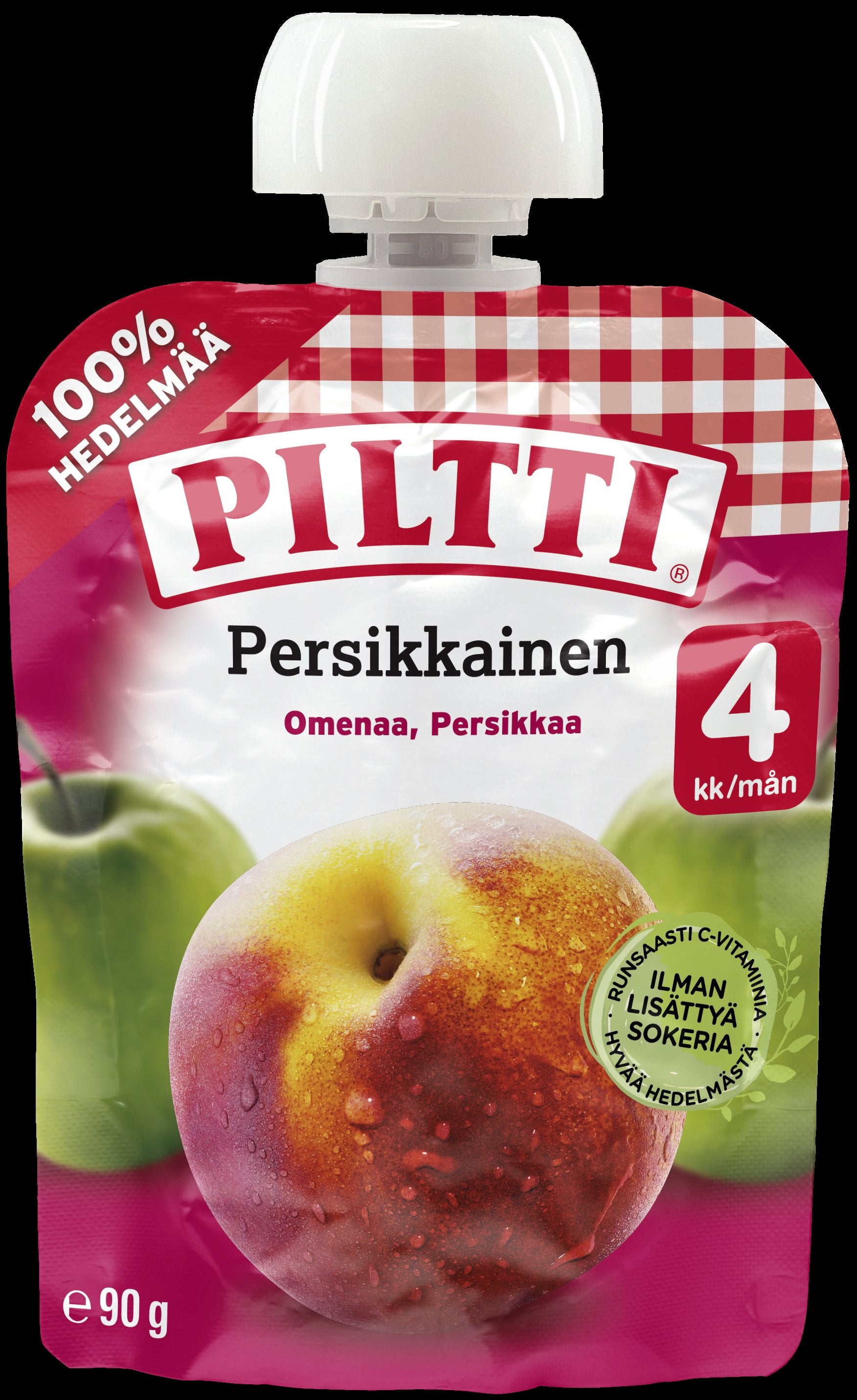Piltti 90g Persikkainen Omena-persikkasose 4kk annospussi