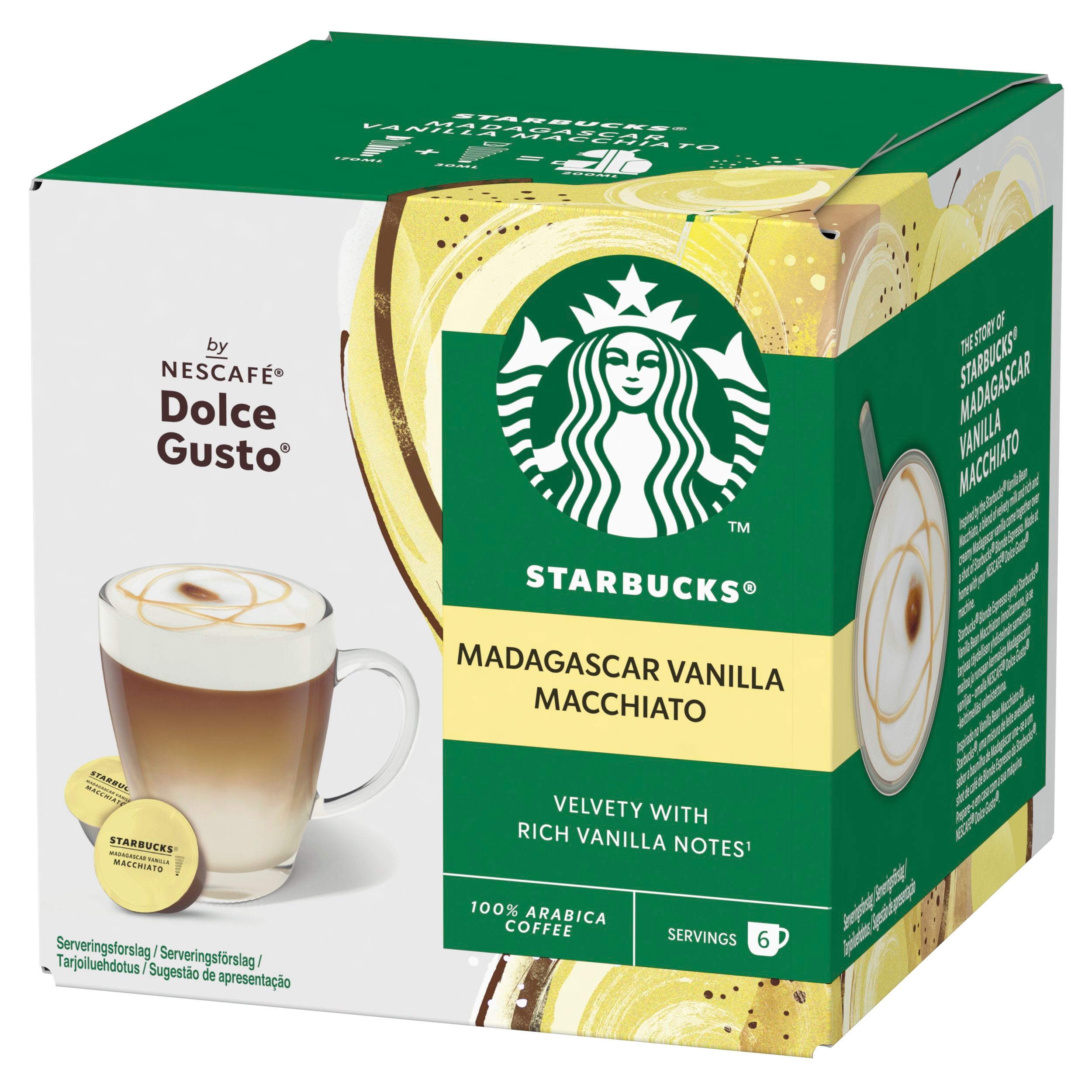 Starbucks Nescafé Dolce Gusto 12 kaps/132g Madagascar Vanilla Macchiato maitokahvikapseli