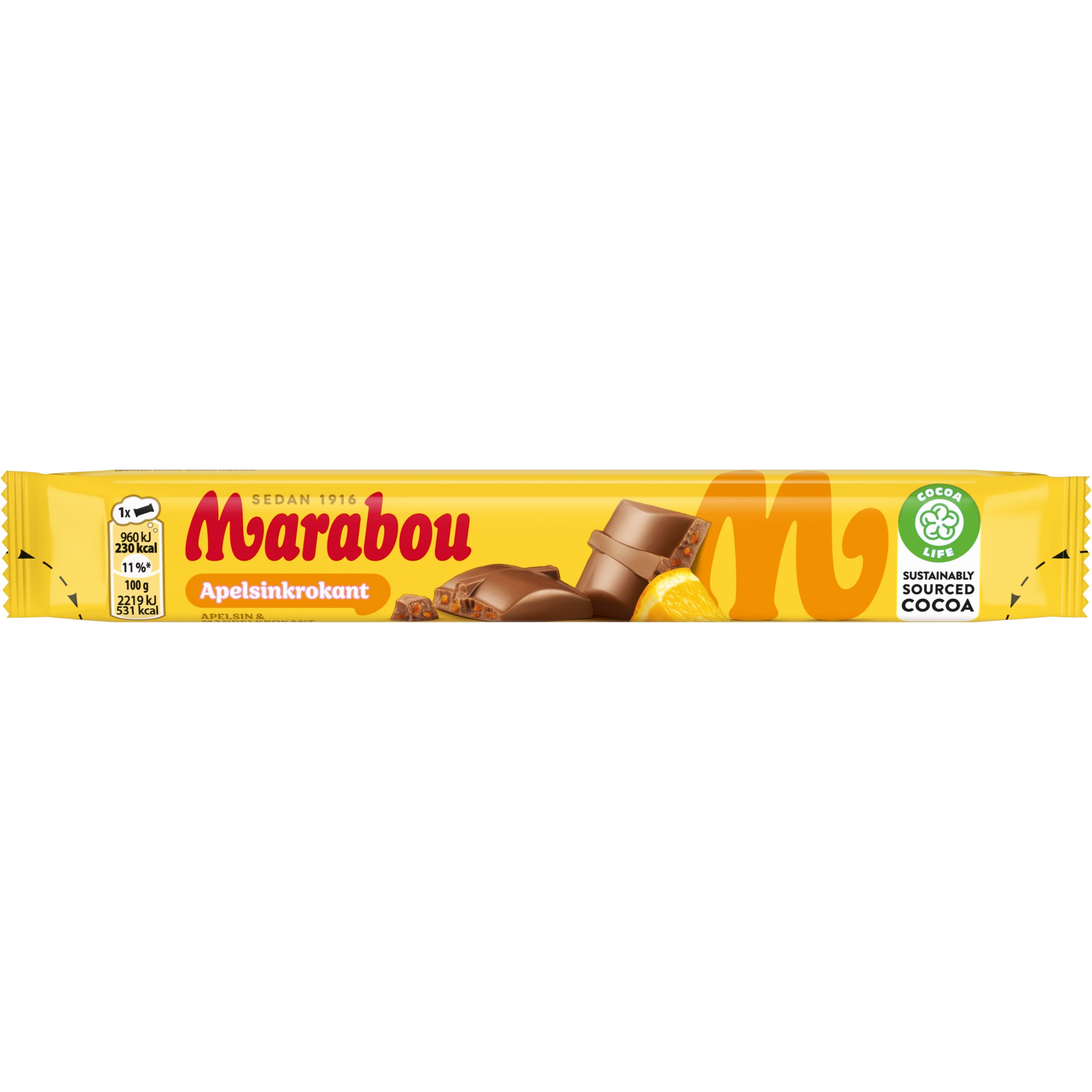Marabou Apelsinkrokant suklaapatukka 43g