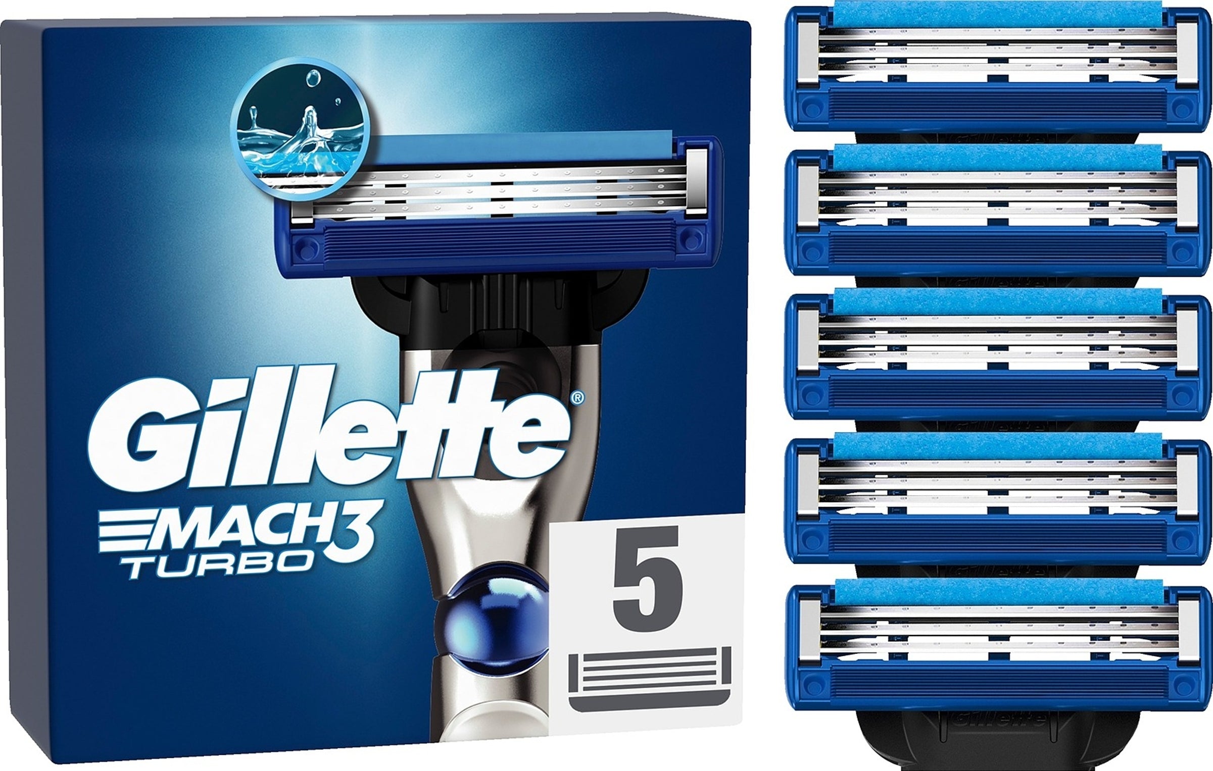 Gillette Mach3 Turbo terä 5kpl