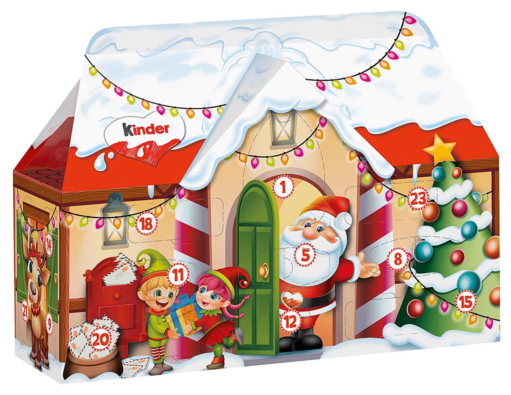 Kinder Calendar House Joulukalenteri sisältäen Kinder-suklaamakeisia 234g