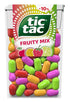 Tic Tac 54g hedelmänmakuisia pastilleja makuina kirsikka, passionhedelmä, sitruuna-lime, mansikka-minttu.