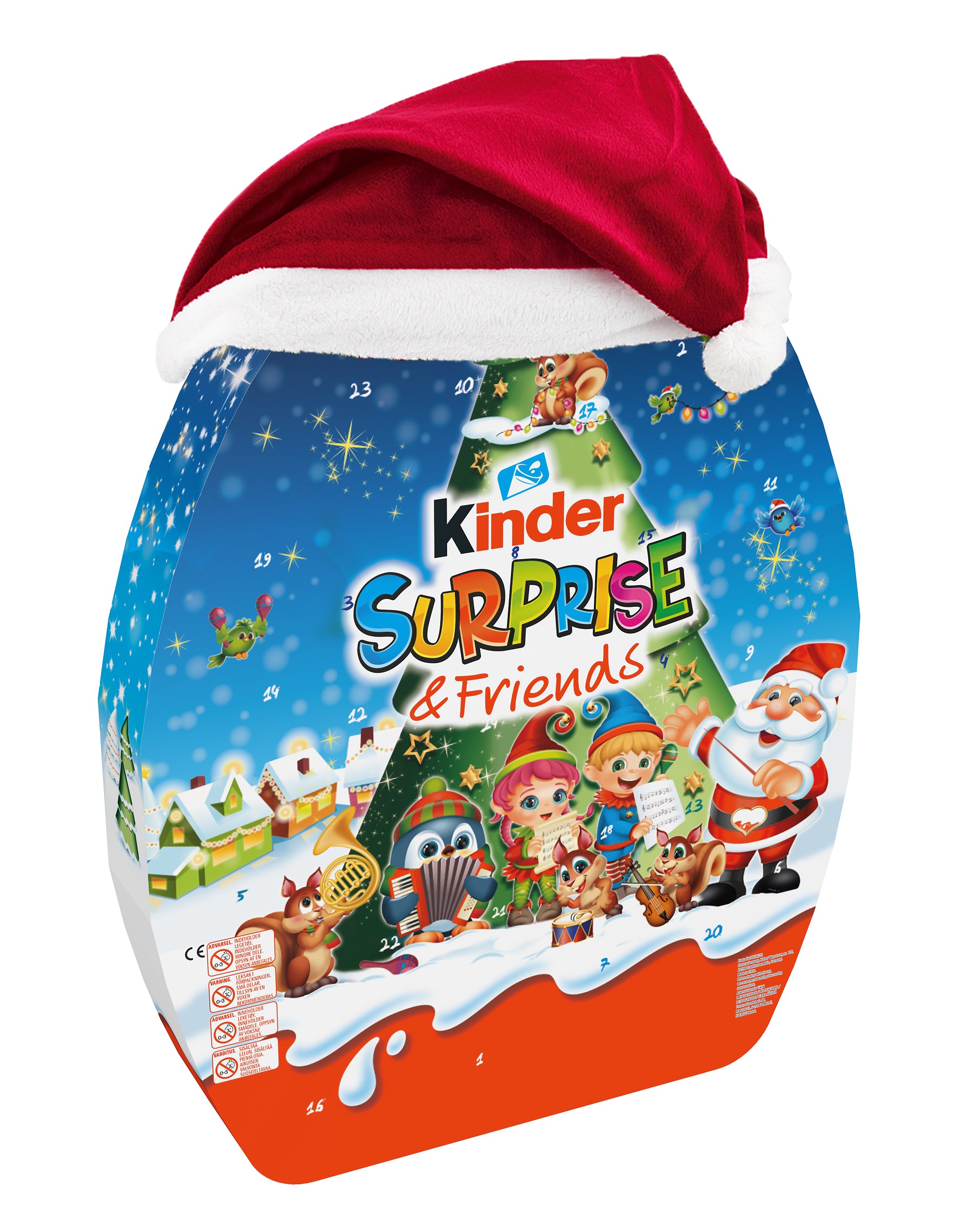 Kinder Surprise and Friends Advent Joulukalenteri sisältäen Kinder-suklaamakeisia 370g