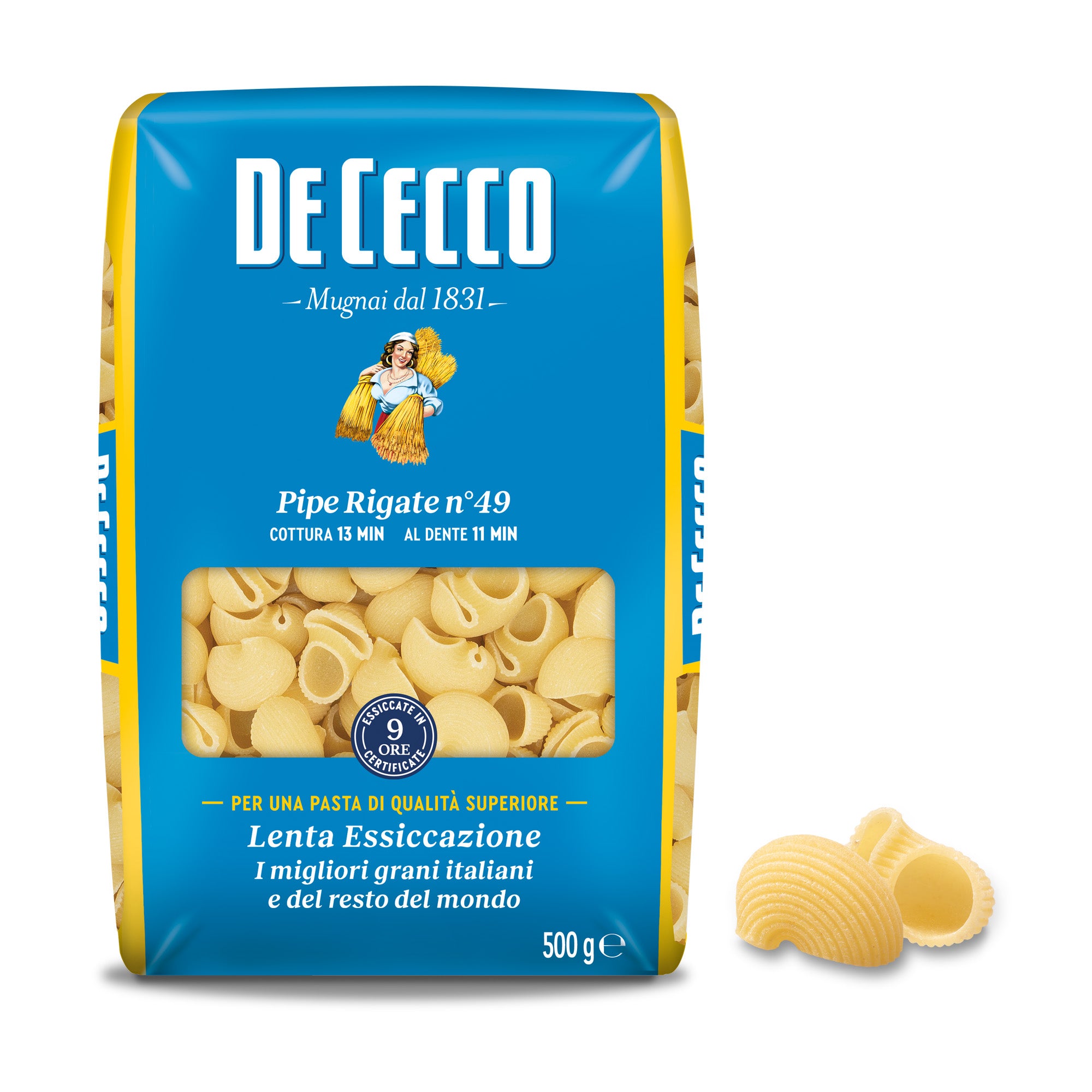 De Cecco Pipe Rigate pasta 500g
