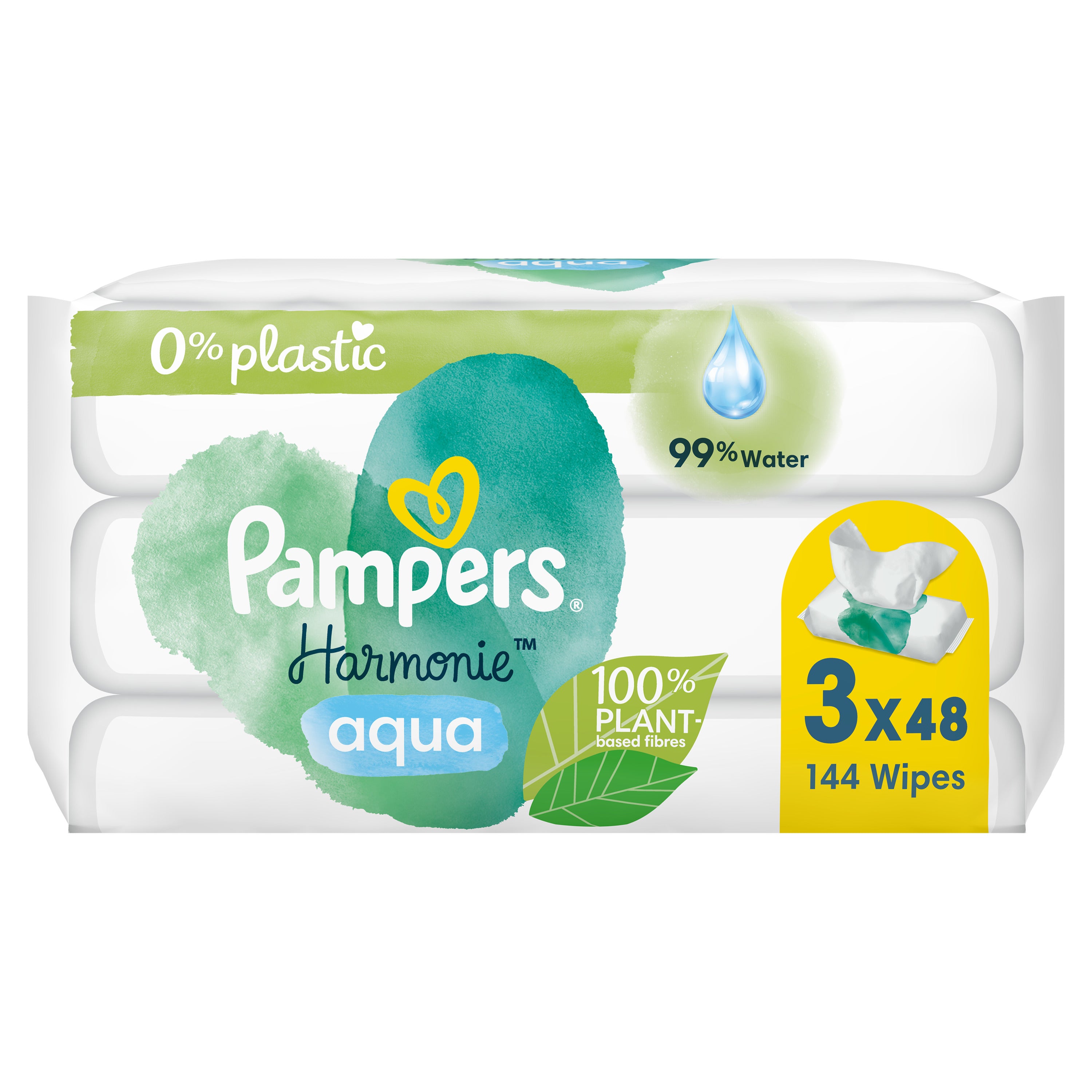 Pampers Harmonie Aqua 144kpl puhdistuspyyhe