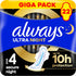 Always 22kpl Ultra Secure Night 4 siivekkeillä terveysside