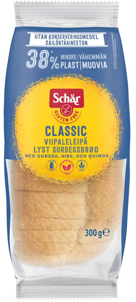 Schär 300g Classic Vaalea viipaleleipä gluteeniton