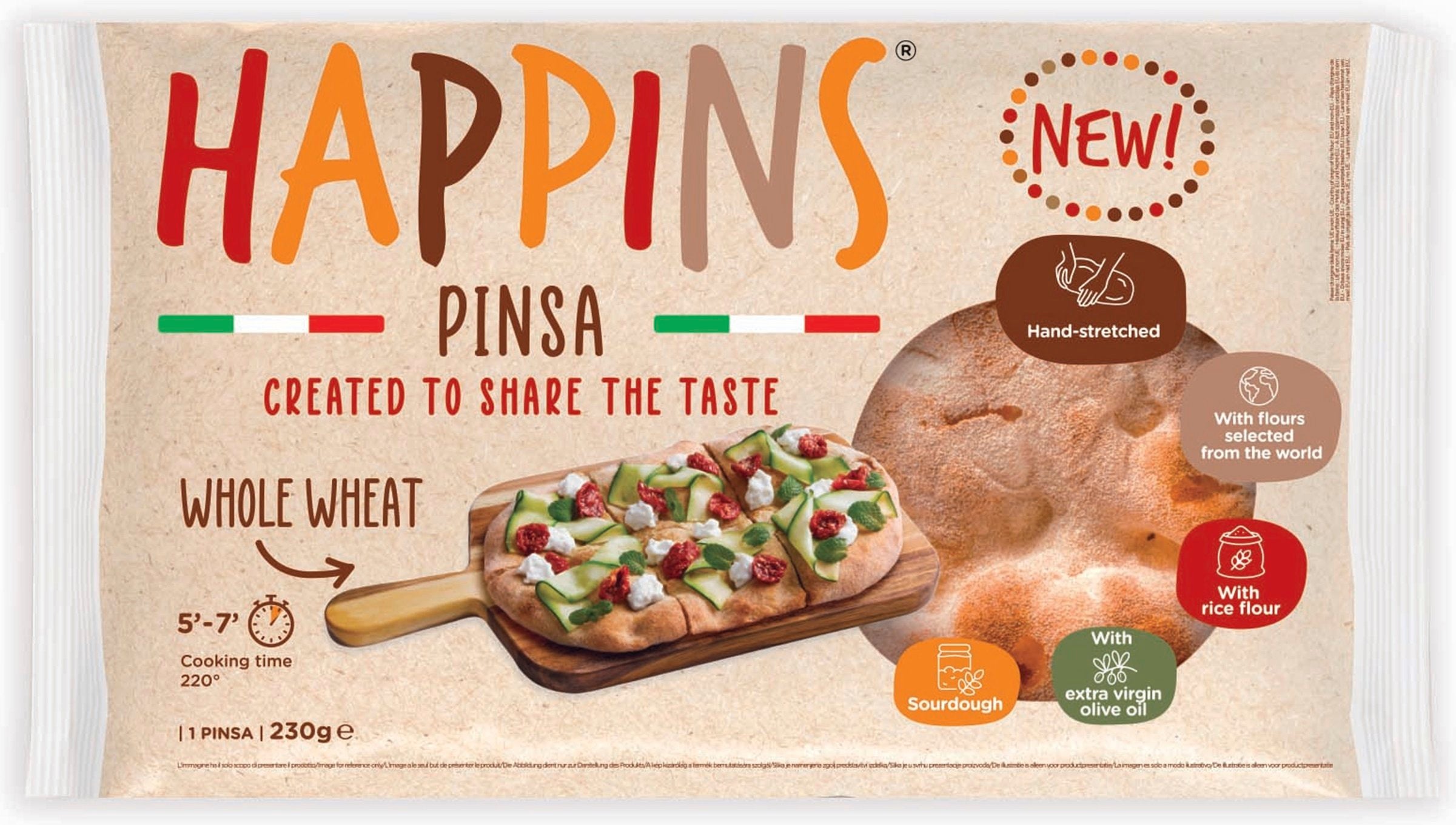 Happins Pinsa täysjyvä 230 g